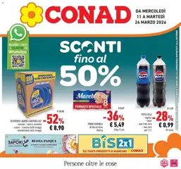 Anteprima del volantino Conad - Sconti fino al 50% valido a partire dal 11.03.2026