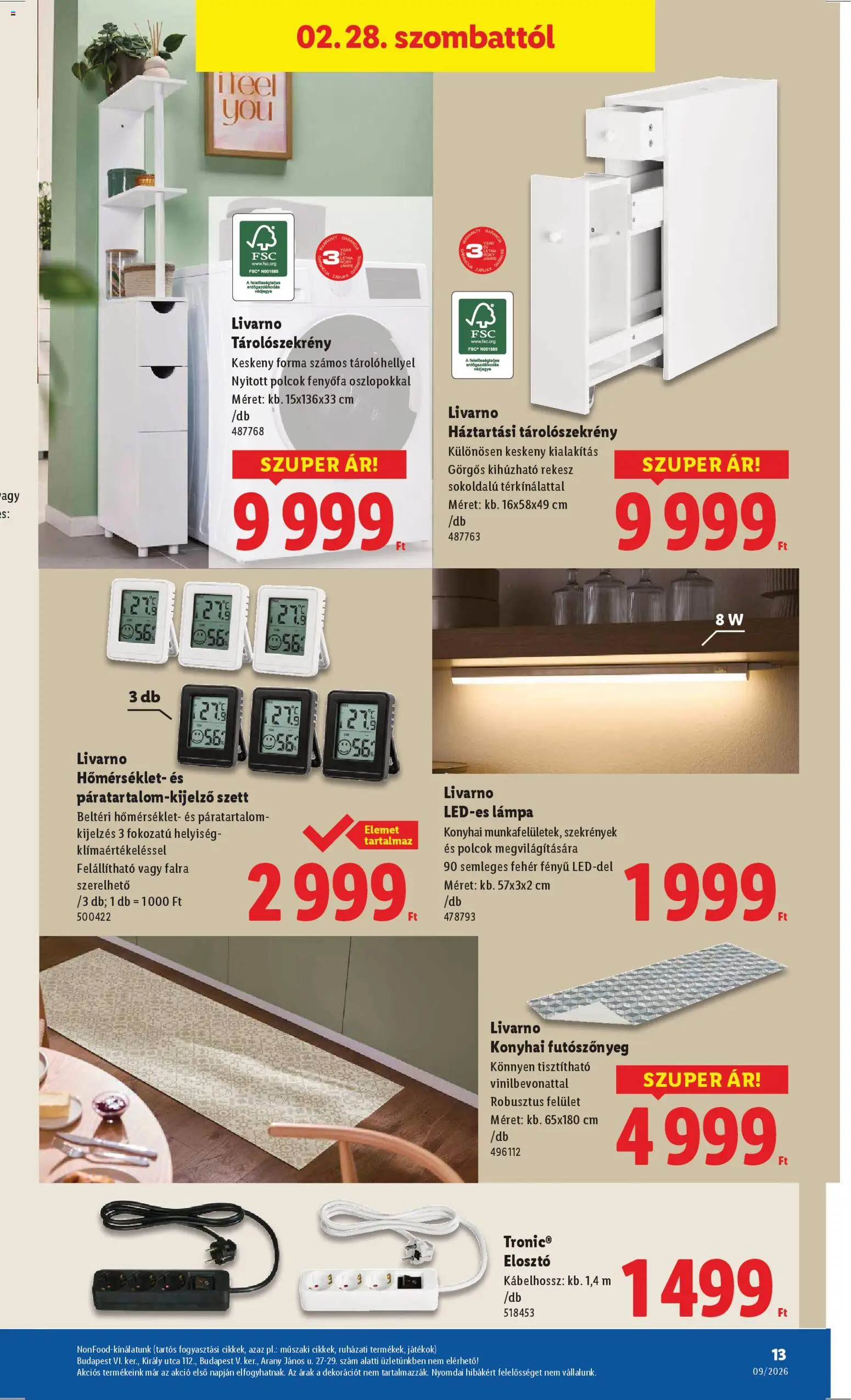 Lidl akciós ujság - amely érvényes a következő dátumtól: 26.02.2026 | Oldal: 13 | Termékek: Játékok, Polcok, Lámpa, Ledes lámpa