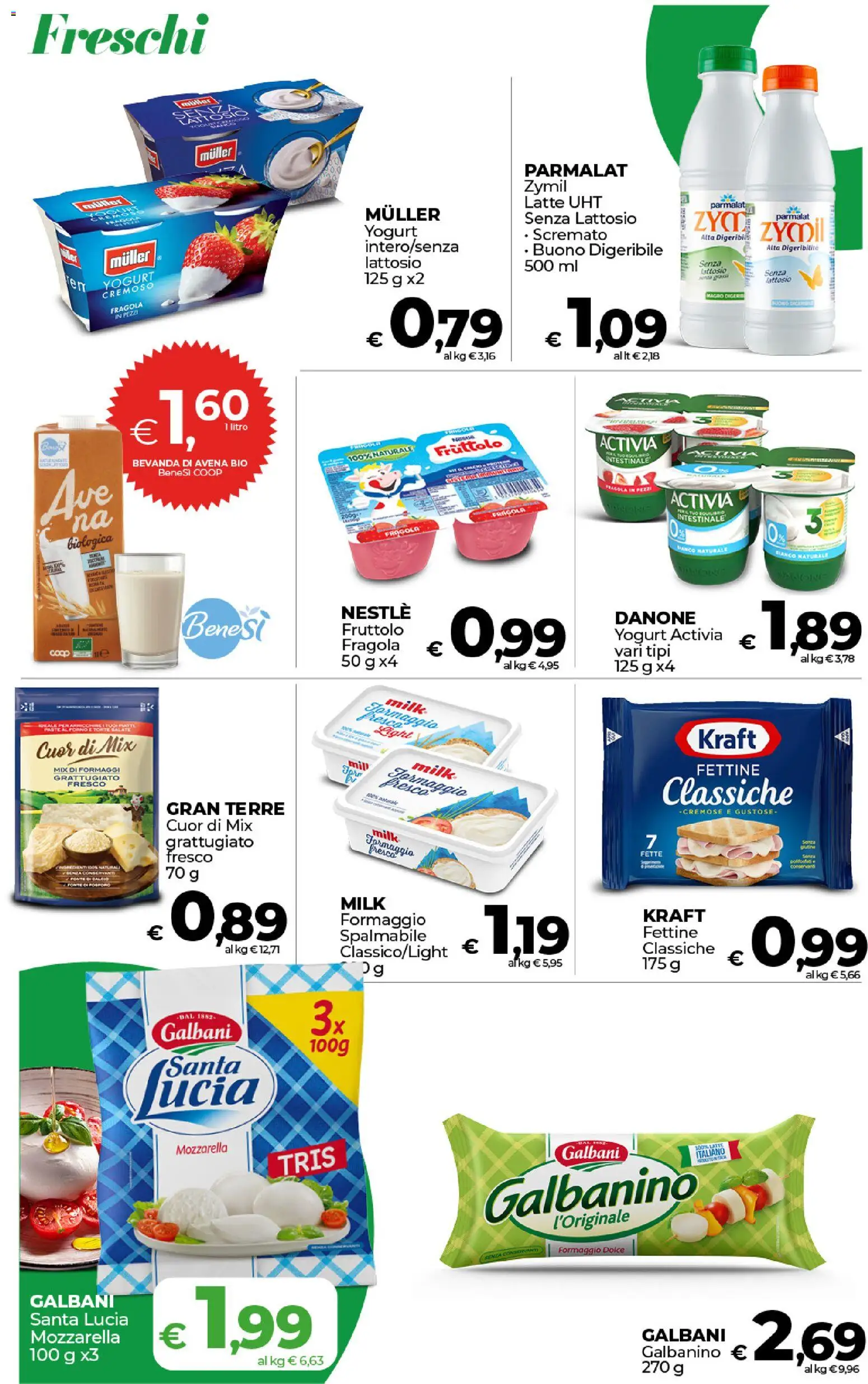 Volantino COOP del 17.01.2026 | Pagina: 5 | Prodotti: Fragole, Mozzarella, Latte, Formaggio