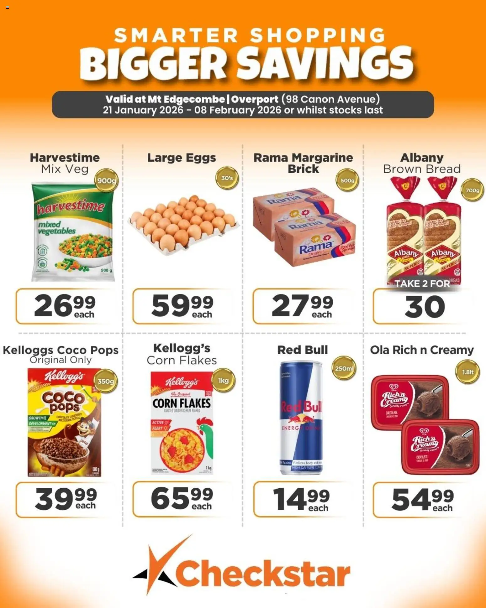 New Check Star catalogue – valid from 21.01.2026 | Page: 8 | Products: Corn, Chocolate, Margarine, Flakes