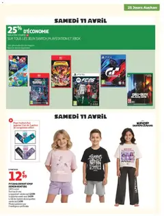 Auchan - Prévisualisation de Auchan prospectus valide à partir de 08.04.2026 | Page: 3 | Produits: Xbox, Coton, Jeux, Pyjama