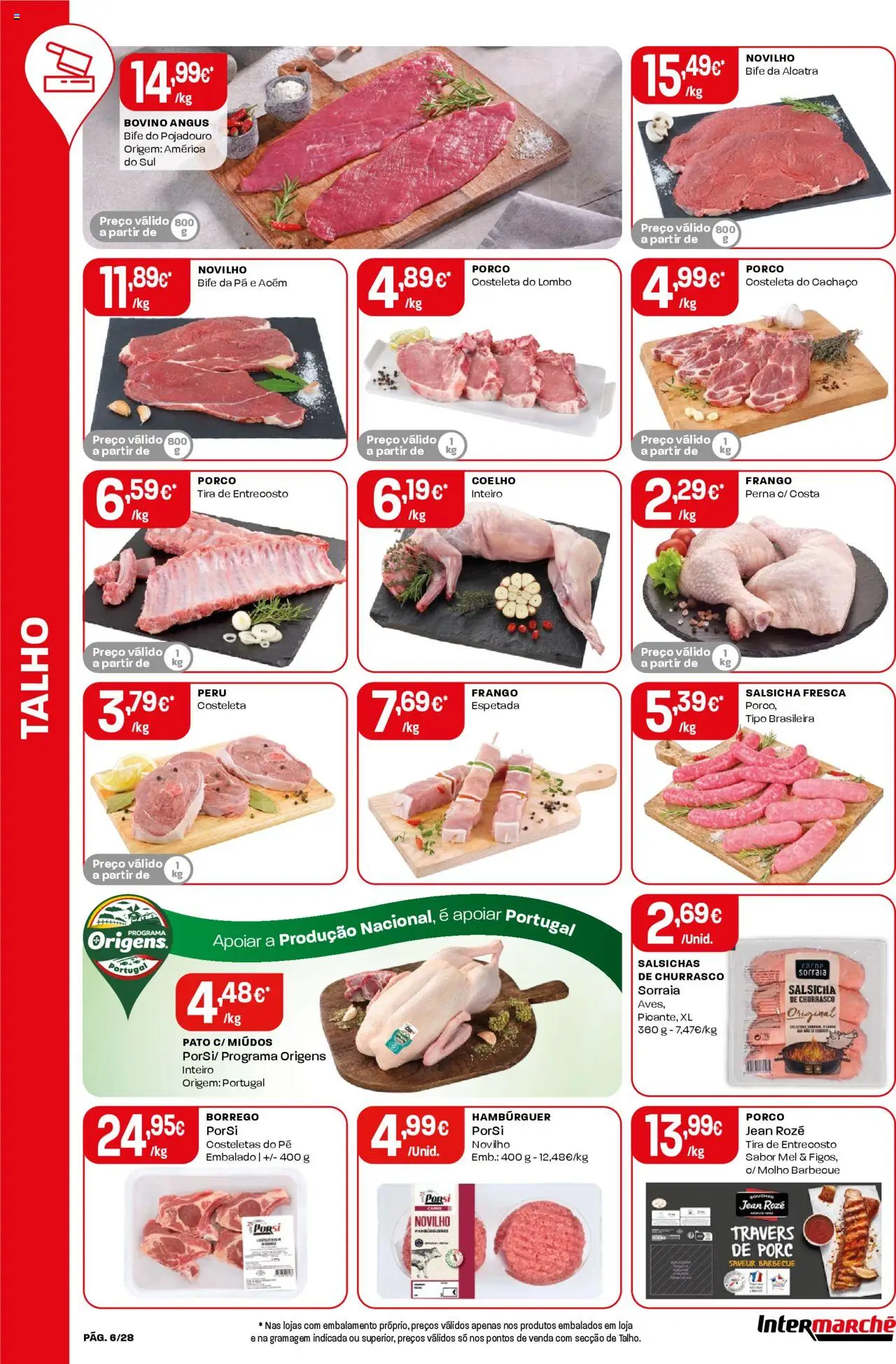 Intermarché folheto │ válido de 04.09.2025 | Página: 6 | Produtos: Frango, Peru, Salsicha, Carne