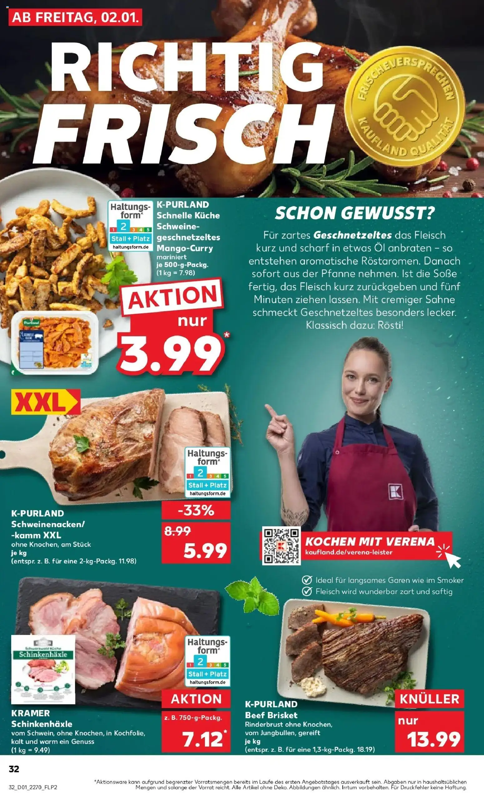 Kaufland prospekt Igersheim	 – gültig ab 05.01.2026 | Seite: 32 | Produkte: Öl, Küche, Sahne, Fleisch