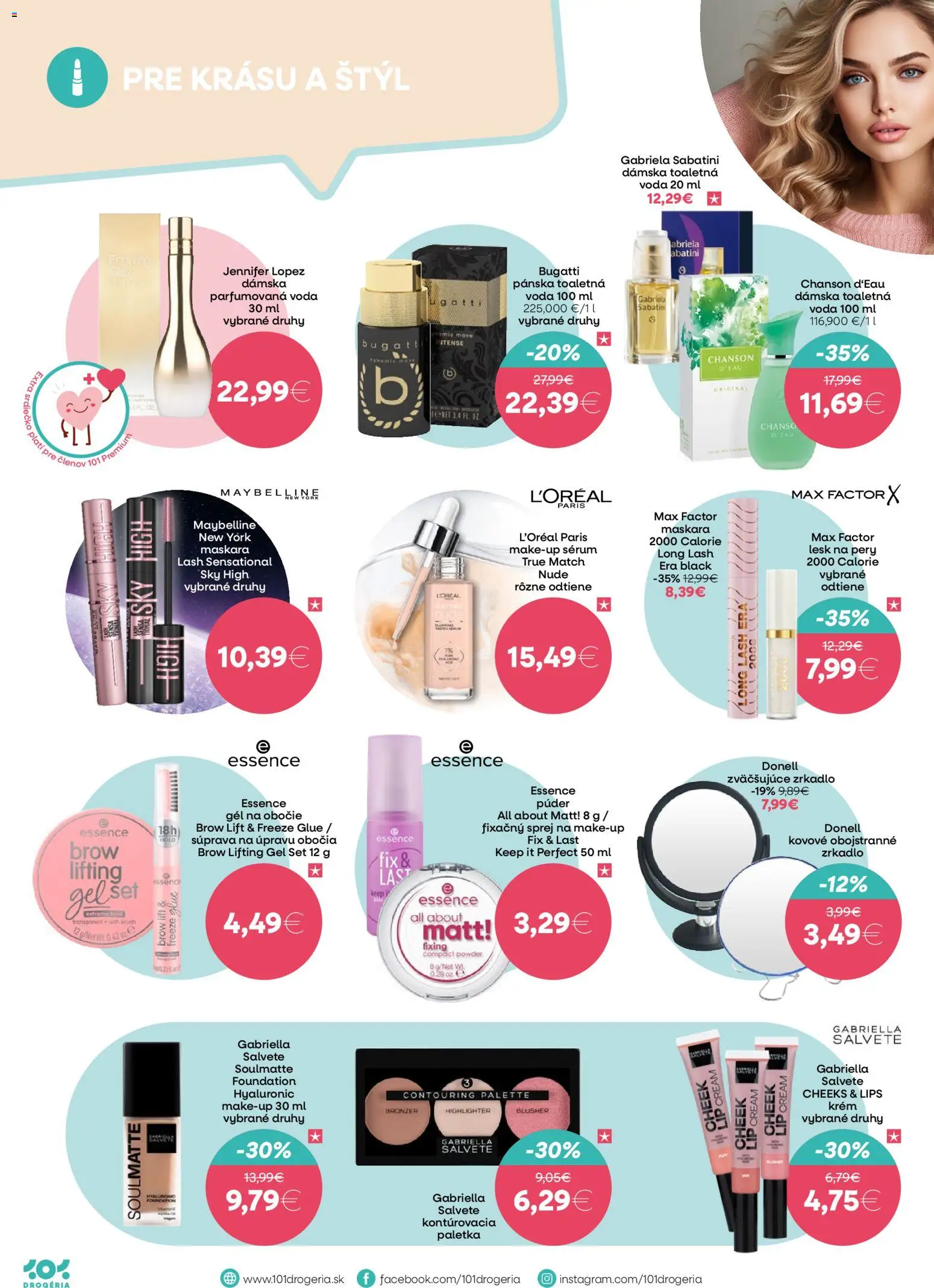 Nové 101 drogerie akcie – leták je platný od 19.11.2025 | Strana: 4 | Produkty: Zrkadlo, Lesk na pery, Krém