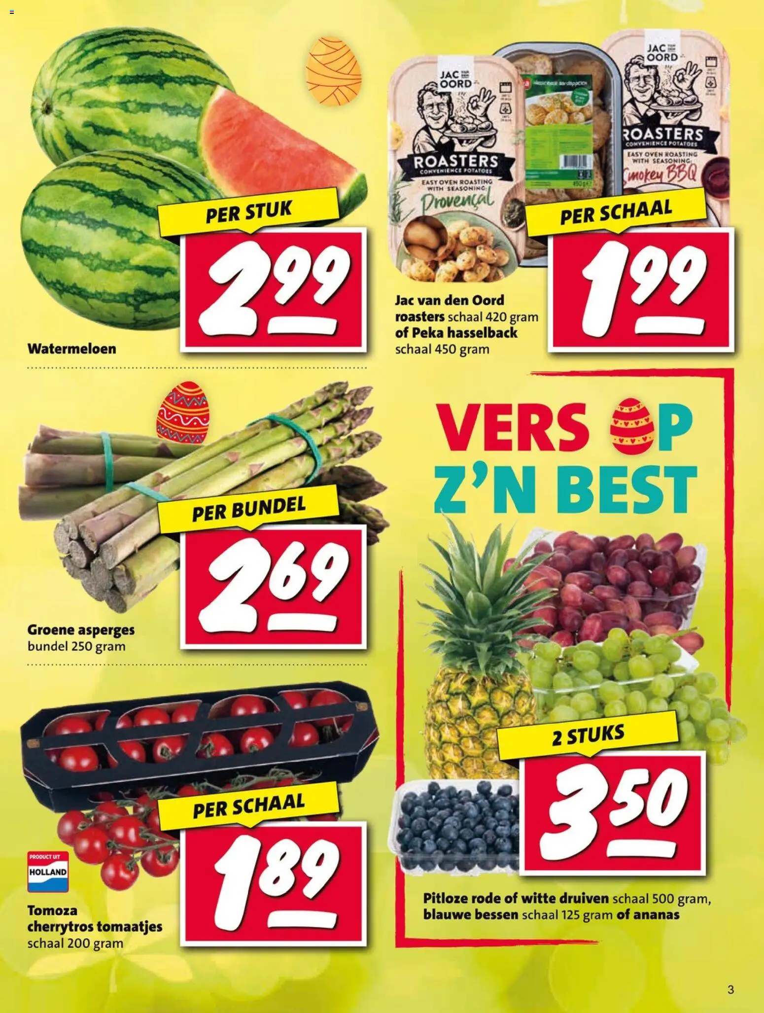 {H1} | Pagina: 3 | Producten: Asperges, Ananas, Schaal, Oven