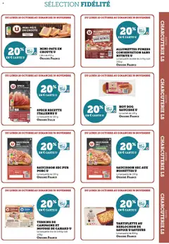 Super U - Prévisualisation de Super U - Ma Sélection Carte U Octobre valide à partir de 20.10.2025 | Page: 3 | Produits: Viande de porc, Saucisson sec, Mousse, Hot dog