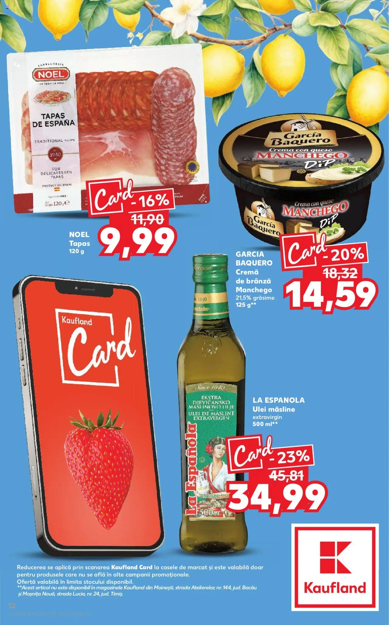 Noul catalog Kaufland – valabil de la 08.10.2025 | Pagină: 12 | Produse: Măsline, Brânză, Ulei, Cremă de brânză