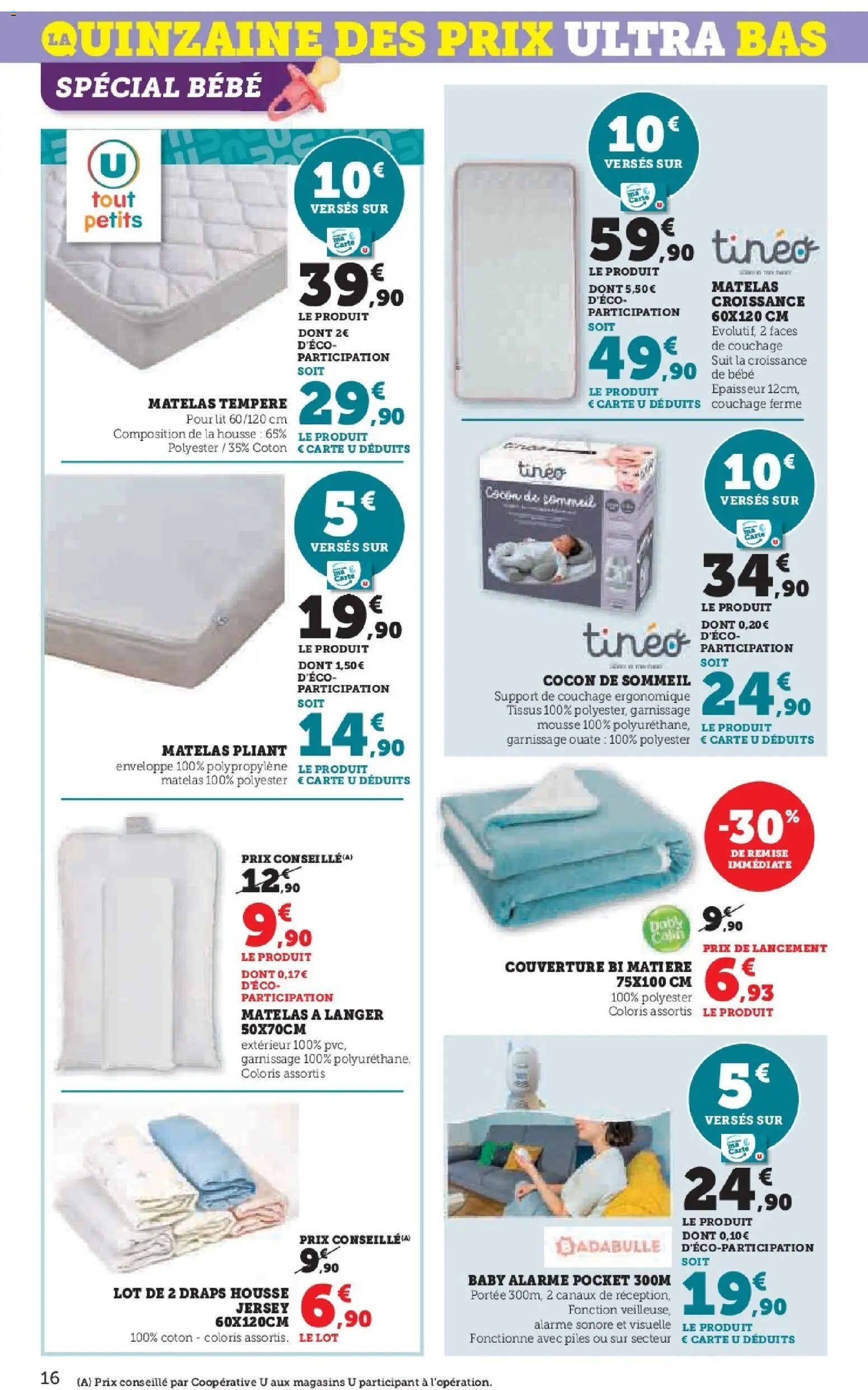{H1} | Page: 16 | Produits: Coton, Mousse, Lit, Matelas