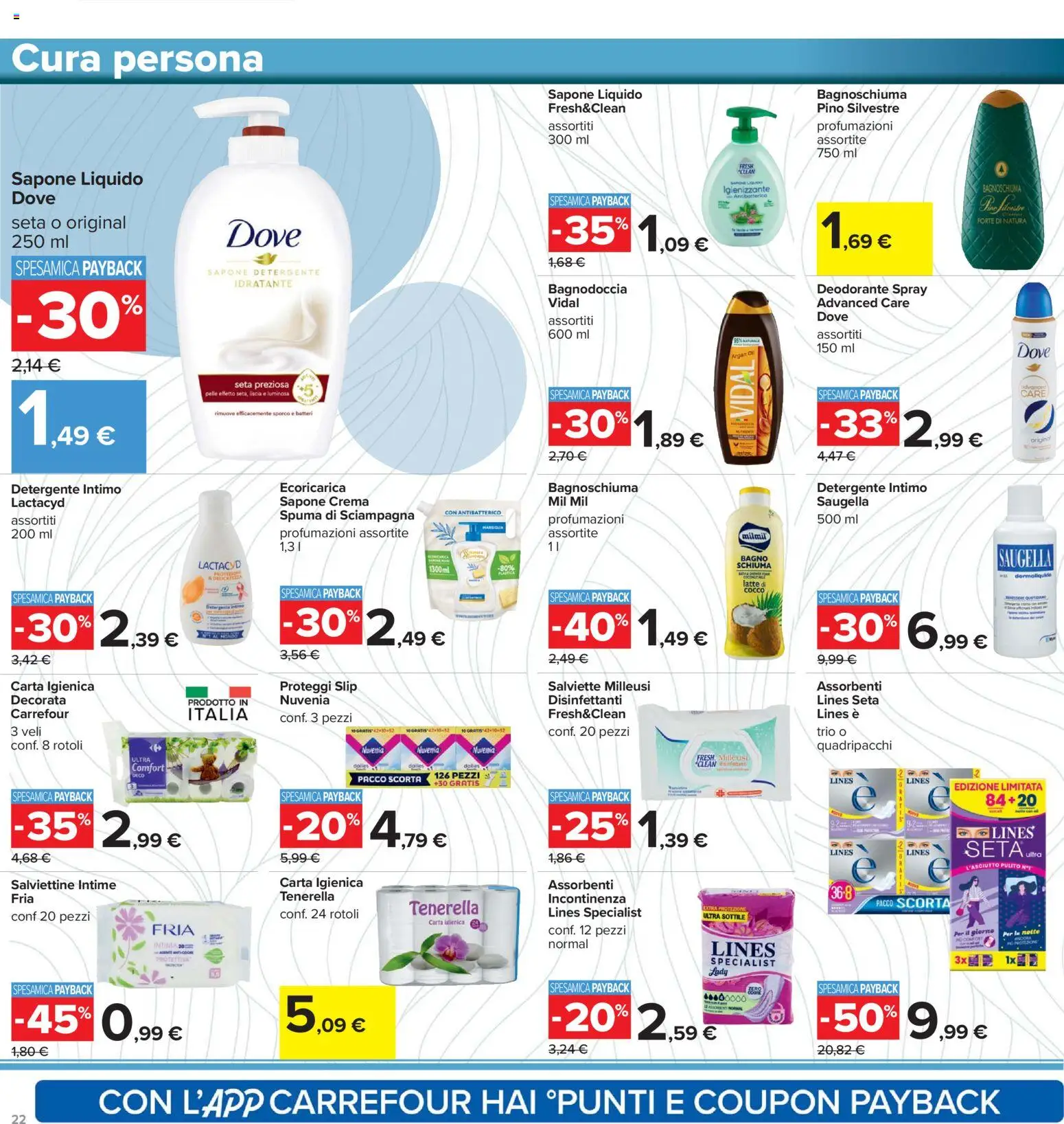 Volantino Carrefour del 15.01.2026 | Pagina: 22 | Prodotti: Crema, Bagnoschiuma, Deodorante, Cocco