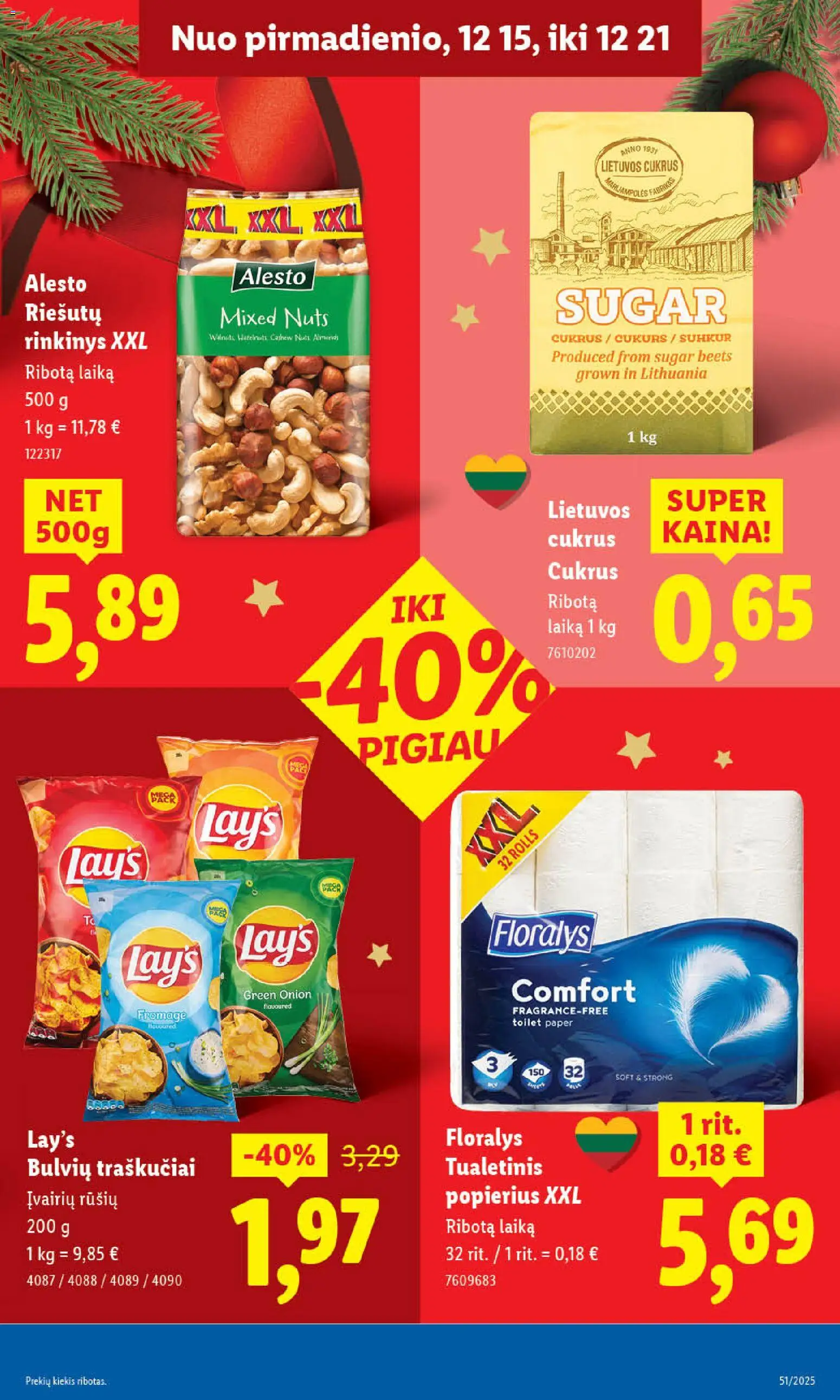 LIDL akcijos nuo 18.12.2025 | Puslapis: 33 | Prekių: Cukrus, Traškučiai