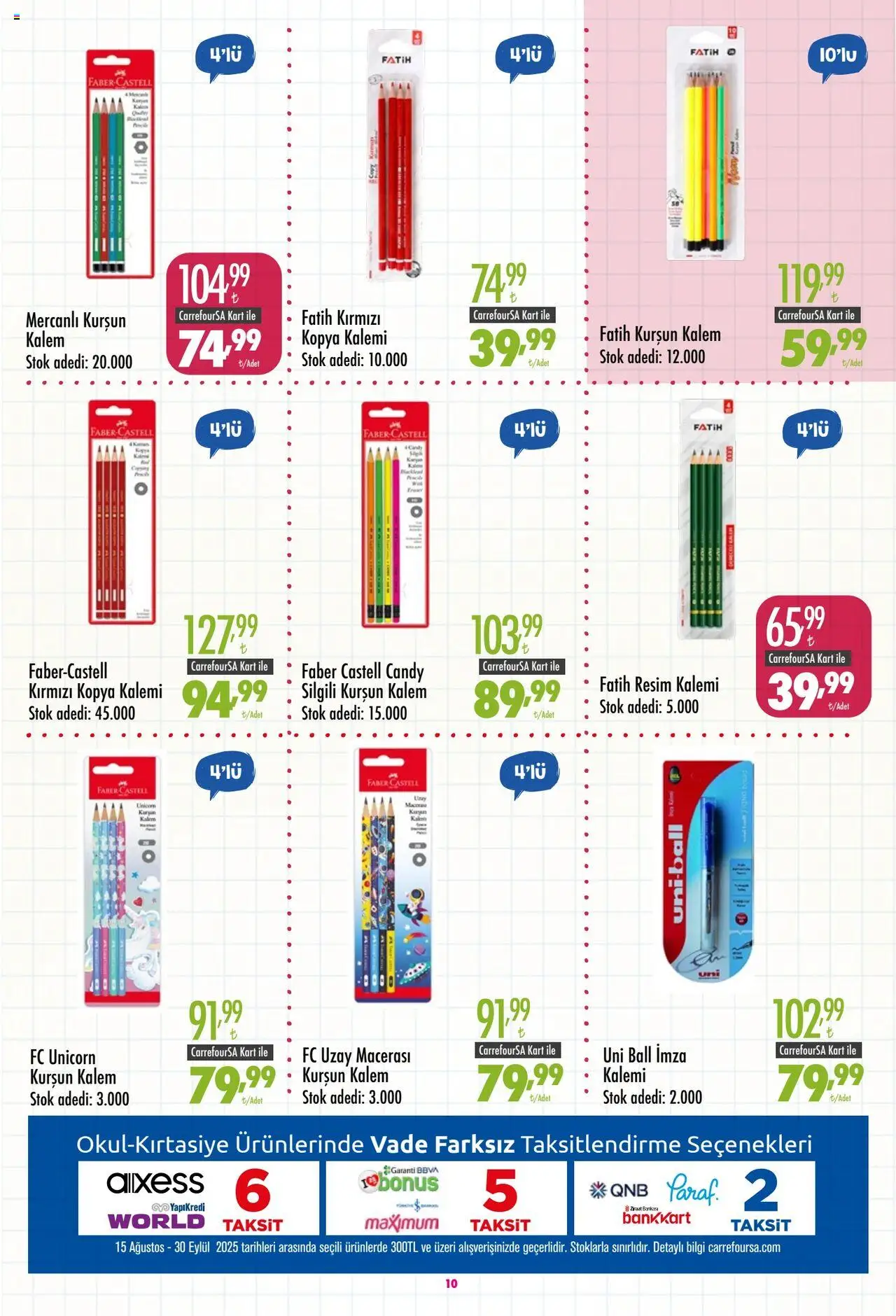 CarrefourSA Katalog - 25.08.2025 tarihinden itibaren geçerlidir | Sayfa: 10 | Ürünler: Kurşun kalem, Resim kalemi