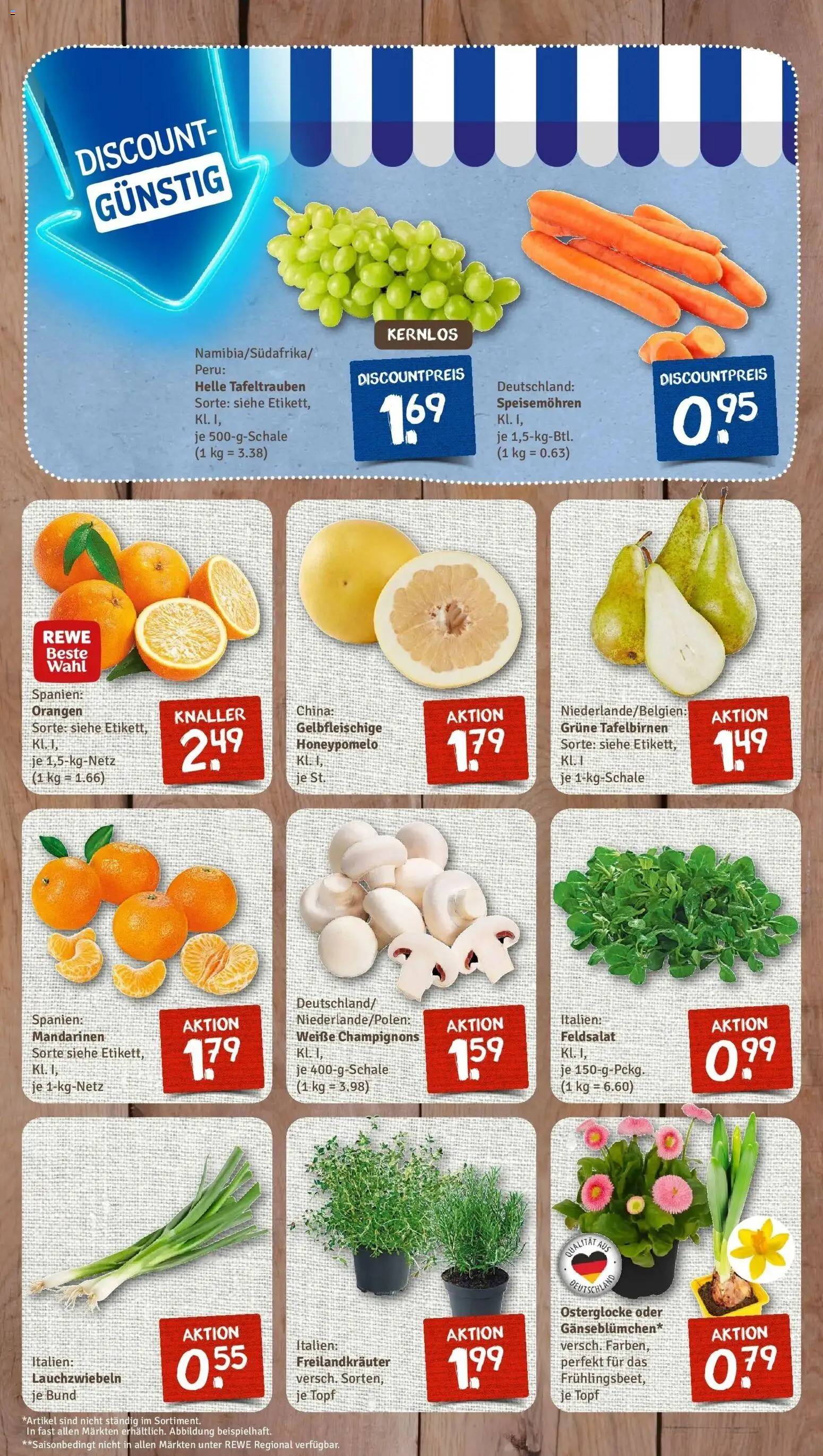 Rewe prospekt Neuhaus Am Inn	 – gültig ab 16.02.2026 | Seite: 3 | Produkte: Mandarinen, Orangen, Champignons