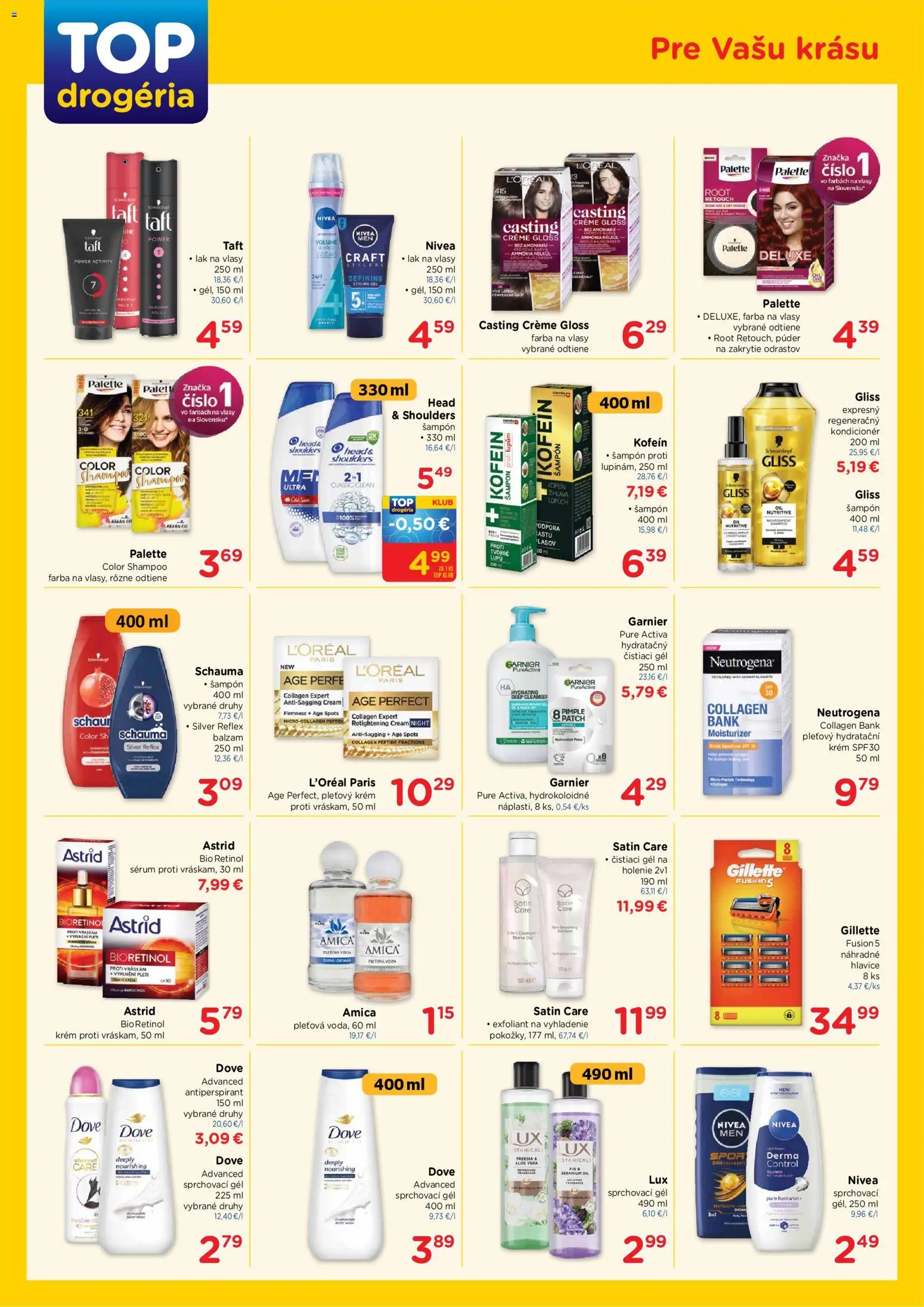 Nové TOP Drogéria akcie – leták je platný od 03.11.2025 | Strana: 3 | Produkty: Aku, Nivea, Púder