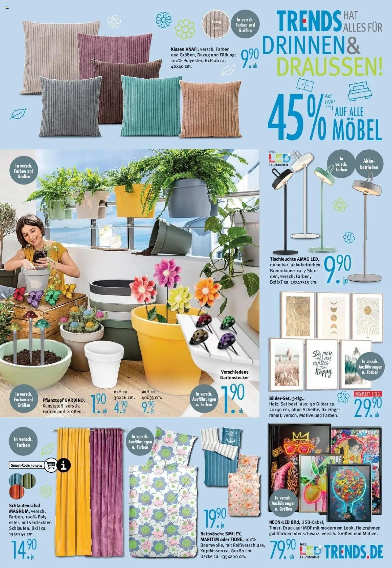 Trends - Ostermann Trends: Neue Möbel wirken Wunder. - gültig ab dem 30.05.2025 | Seite: 9 | Produkte: Kissen, Decke, Bettwäsche, Bilder