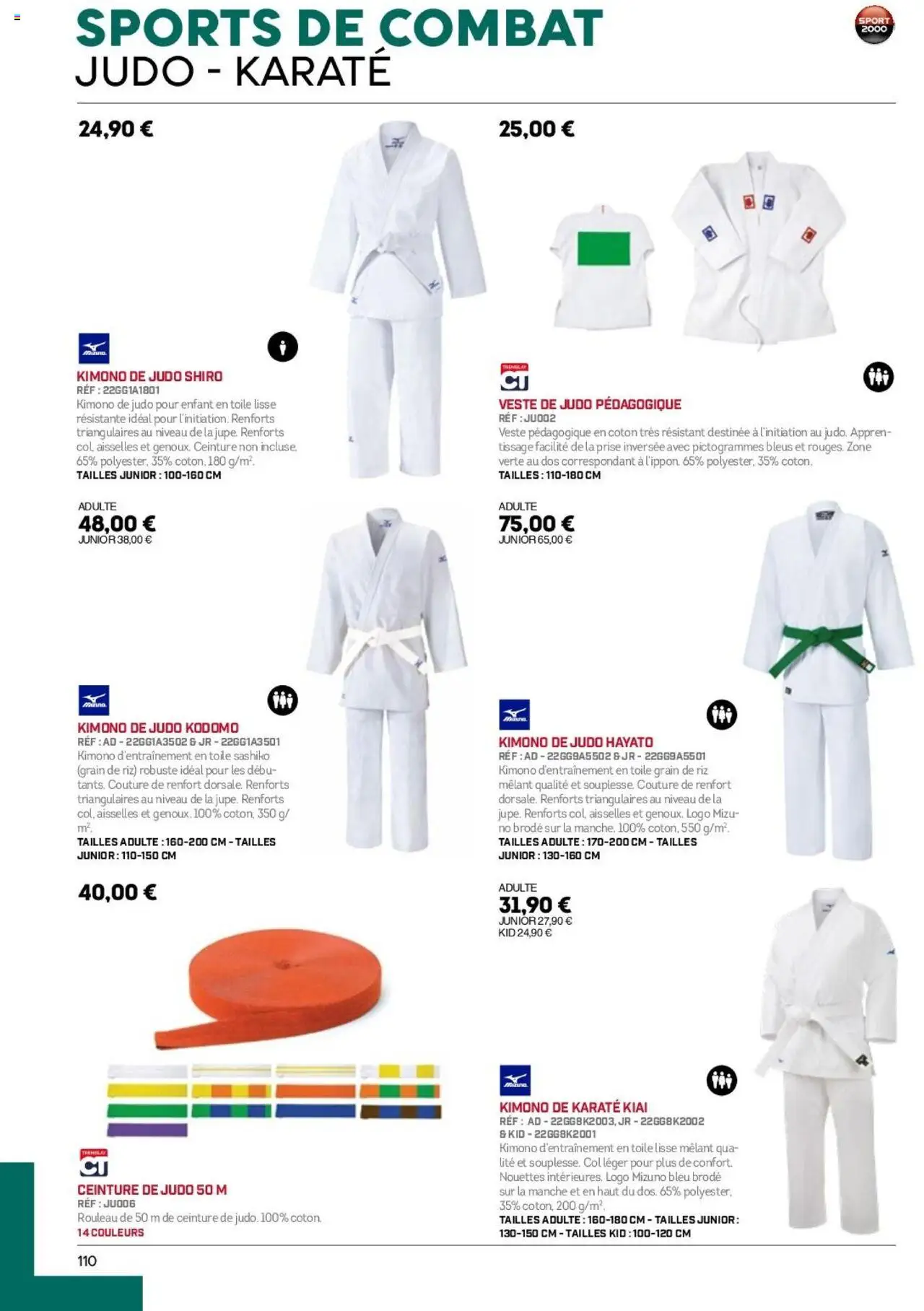 {H1} | Page: 110 | Produits: Ceinture, Kimono, Prise, Veste