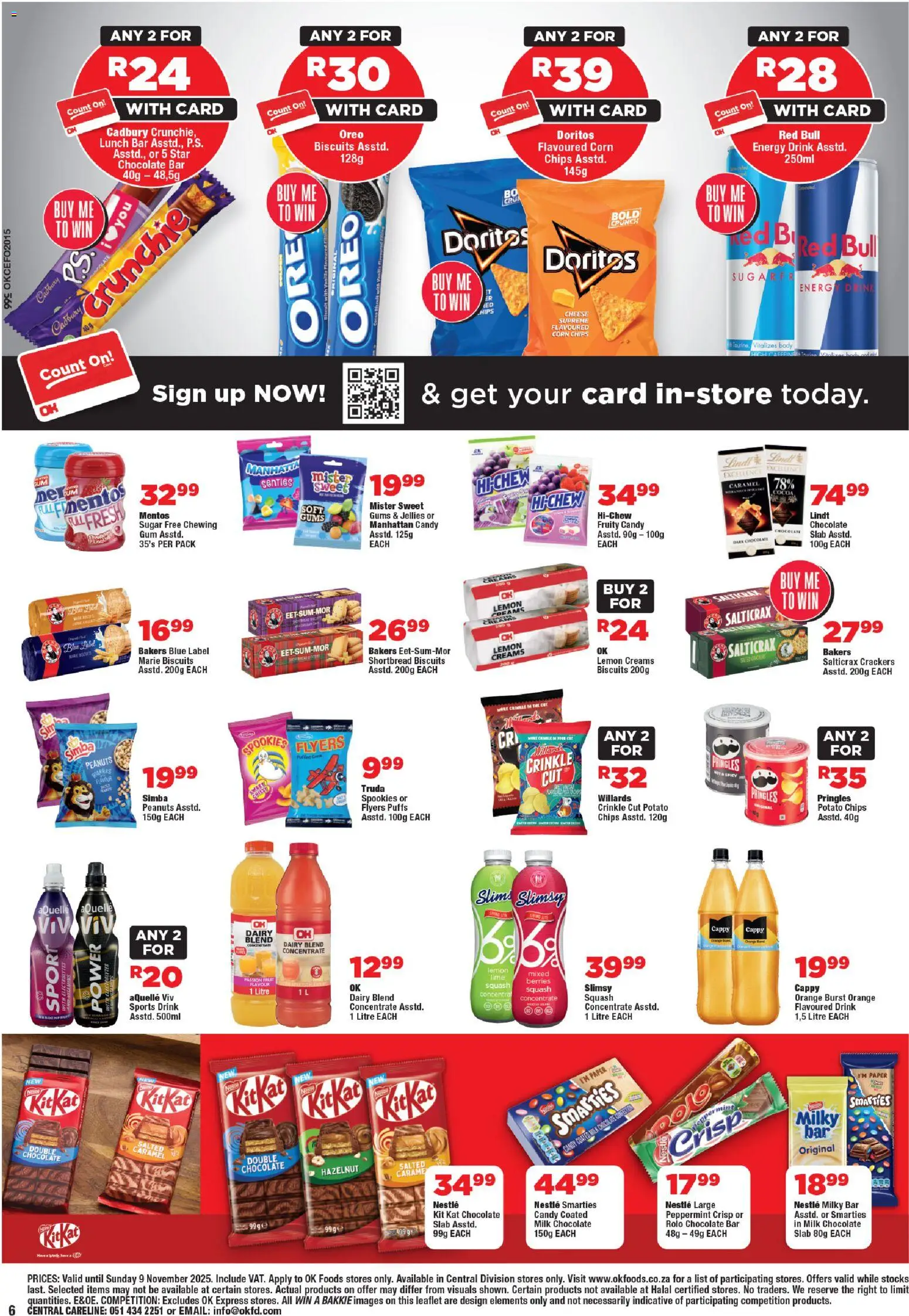 New OK Foods catalogue – valid from 24.10.2025 | Page: 6 | Products: Peanuts, Fruit, Lemon, Caramel
