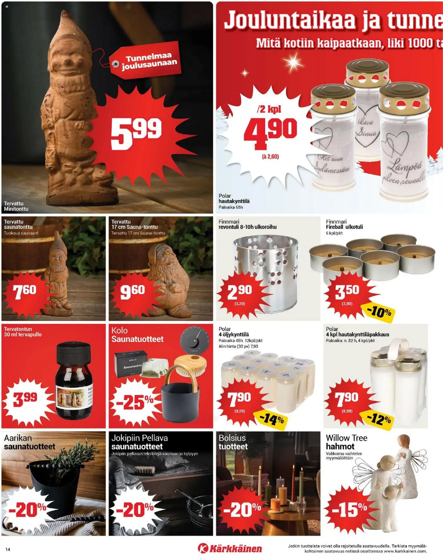 Kärkkäinen tarjoukset – voimassa 10.12.2025 alkaen | Sivu: 14 | Tuotteet: Saunatuoksu