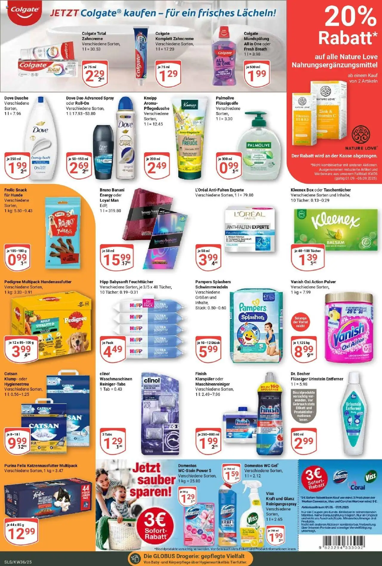 Globus prospekt Saarlouis	 – gültig ab 01.09.2025 | Seite: 21 | Produkte: Coral, Box, Pampers, Klarspüler