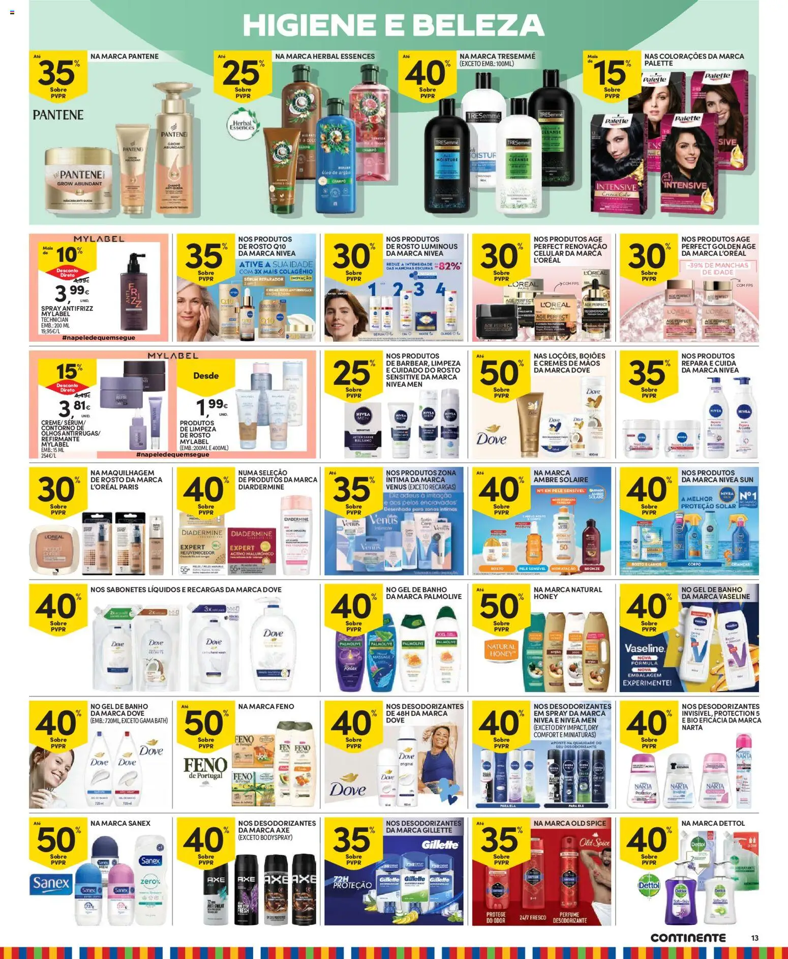 Continente Madeira │ válido de 14.04.2026 | Página: 13 | Produtos: Perfume, Maquilhagem, Gel de banho, Banho