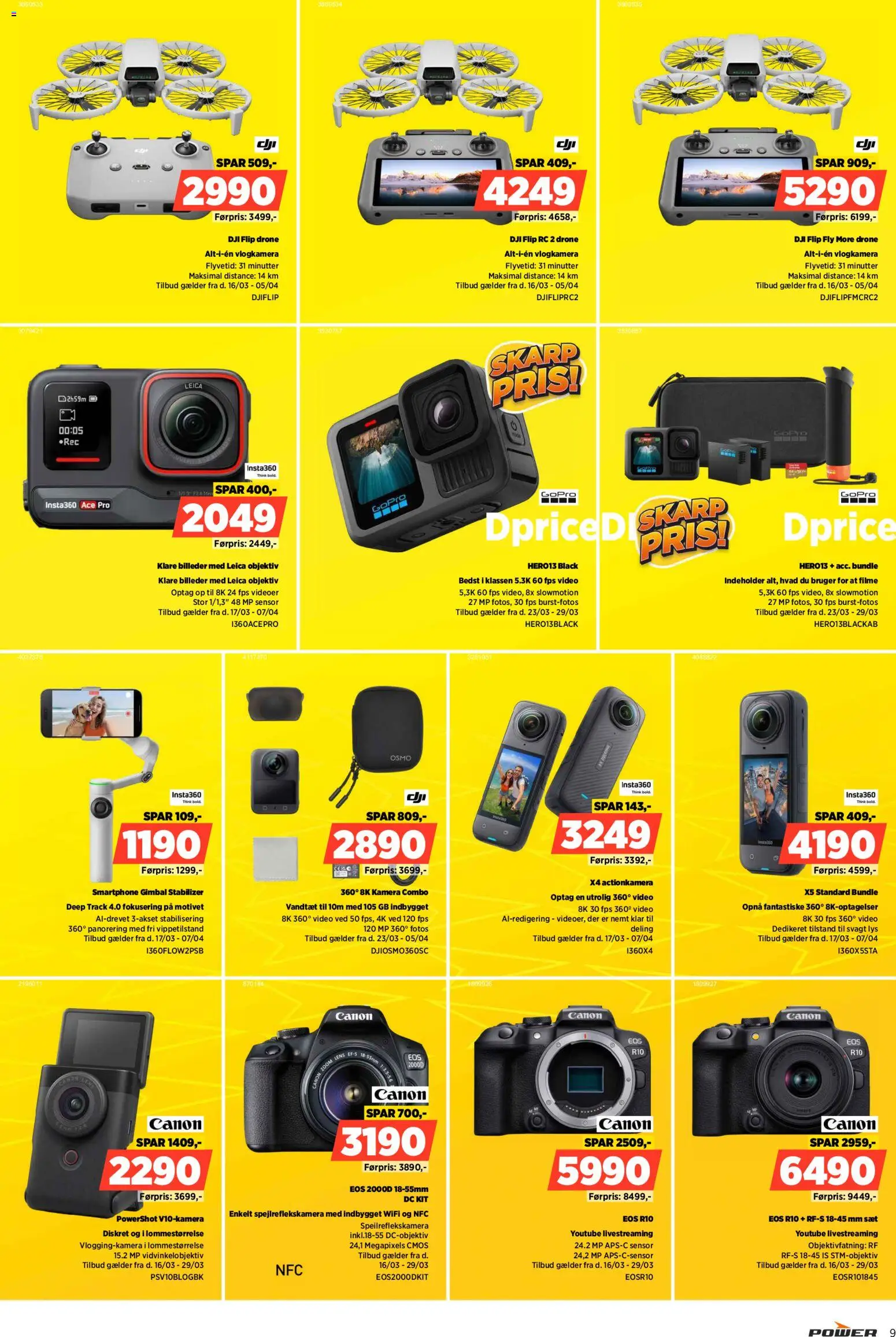 Power tilbudsavis – gyldig fra 20.03.2026 | Side: 9 | Produkter: Is, Smartphone, Video, Kamera
