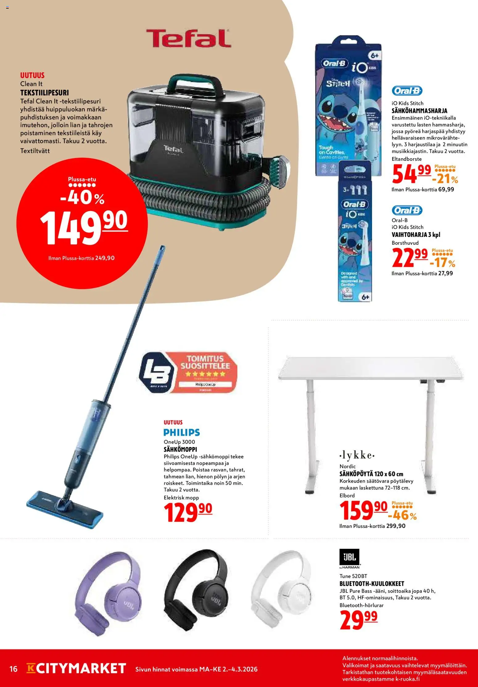 K-Citymarket tarjoukset – voimassa 02.03.2026 alkaen | Sivu: 16 | Tuotteet: Sähköhammasharja