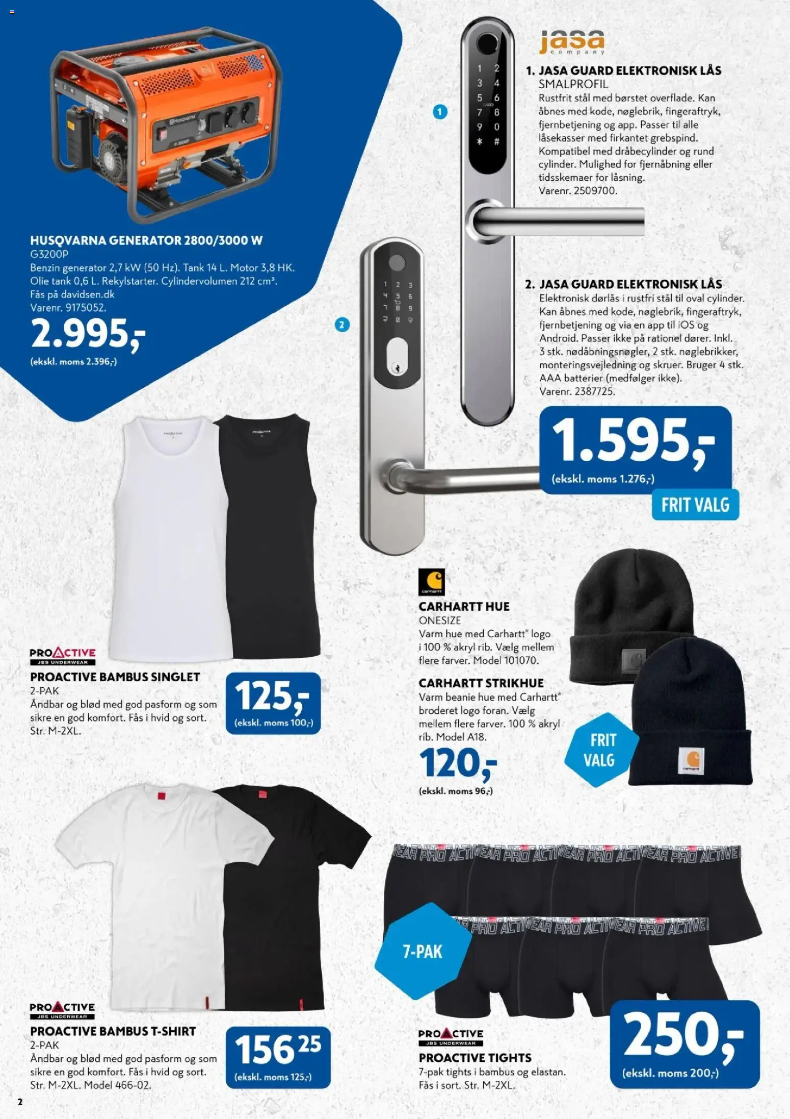 Davidsen tilbudsavis – gyldig fra 02.11.2025 | Side: 2 | Produkter: Olie, Batterier, Hue, Søm