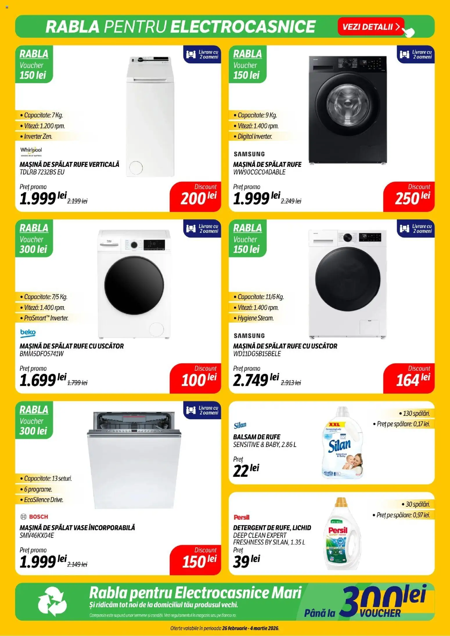 Noul catalog Flanco – valabil de la 26.02.2026 | Pagină: 16 | Produse: Mașină De Spălat, Mașină De Spălat Vase, Balsam, Detergent