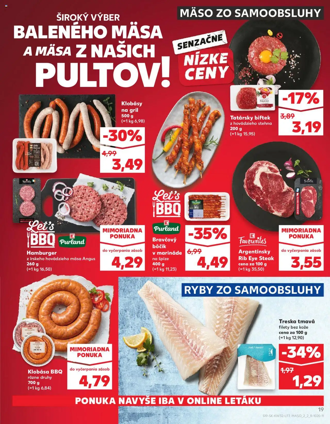 Kaufland SK akciós ujság - amely érvényes a következő dátumtól: 07.08.2025 | Oldal: 19 | Termékek: Hamburger