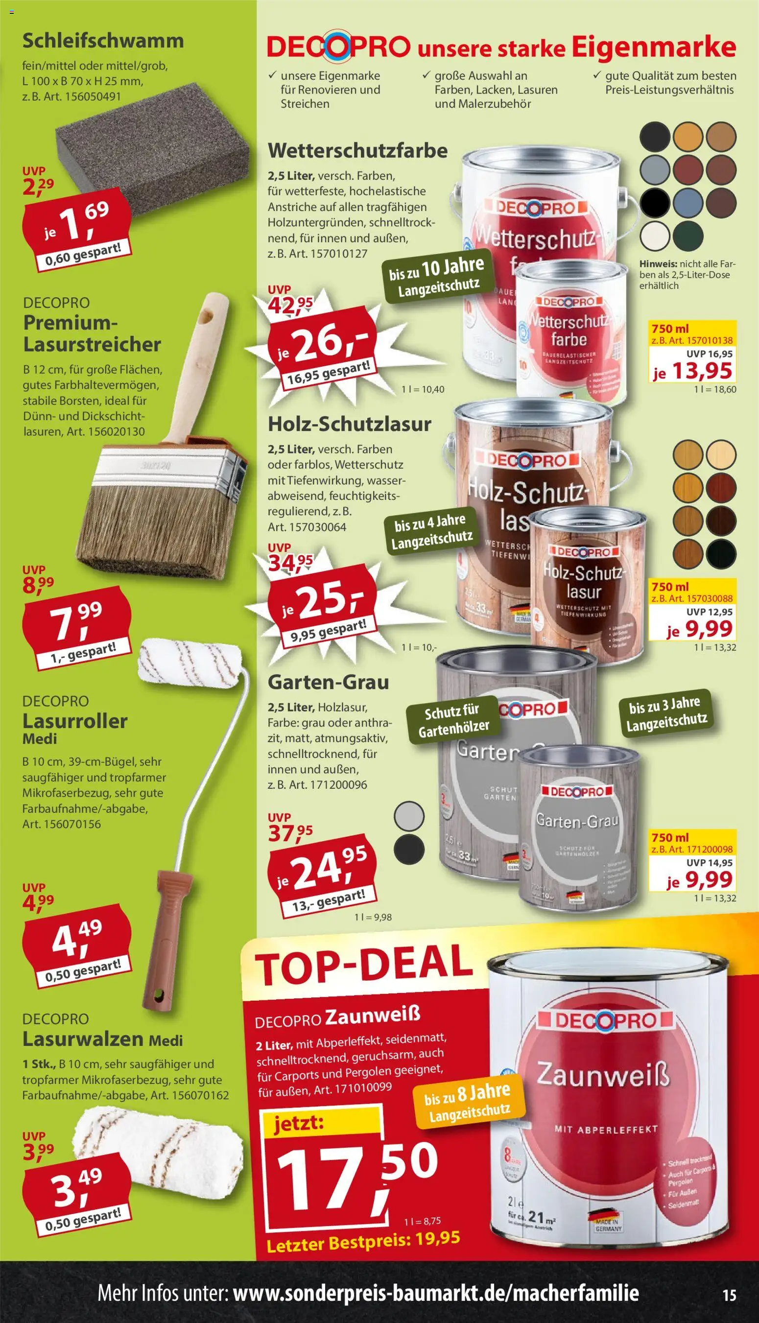 Sonderpreis Baumarkt Prospekt 	 – gültig ab 28.03.2026 | Seite: 15 | Produkte: Wasser