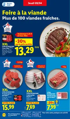 LIDL - Prévisualisation de L'ÉTAL DU BOUCHER Viande hachée porc et bœuf, 1 kg valide à partir de 09.04.2026 | Page: 6