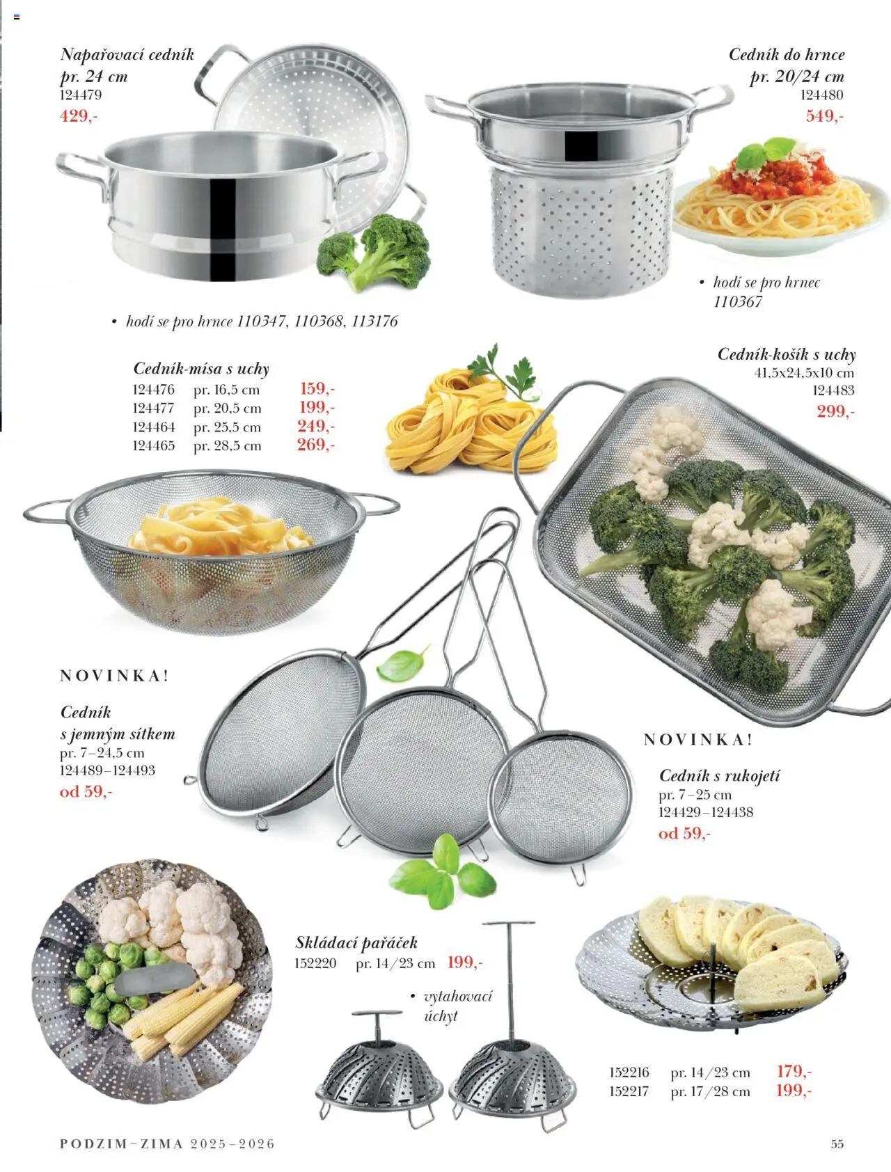 Orion katalog - Podzim/zima od 23.09.2025 | Strana: 55 | Produkty: Hrnce, Hrnec, Cedník