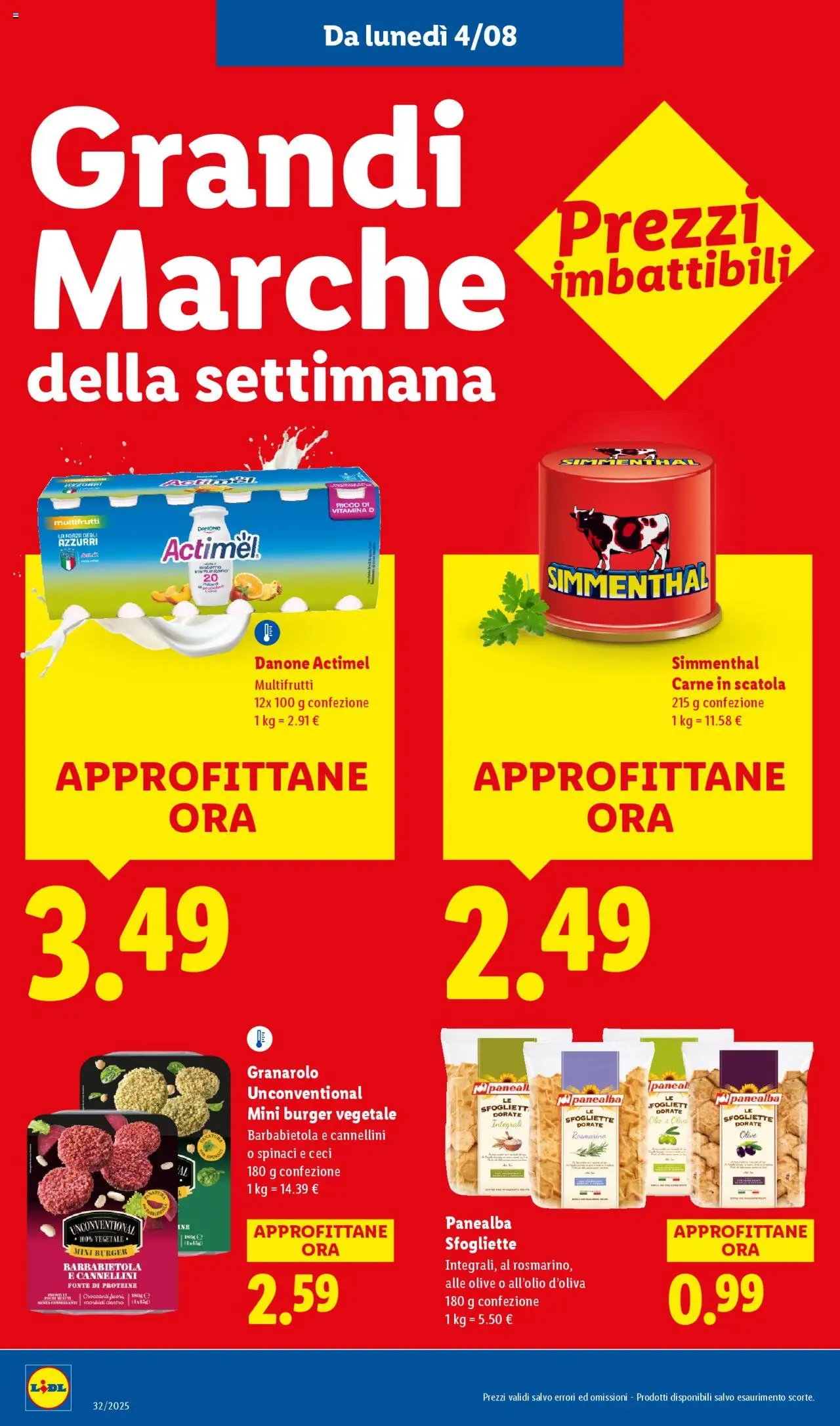 Volantino Lidl del 04.08.2025 | Pagina: 18 | Prodotti: Ceci, Cannellini, Barbabietola, Spinaci