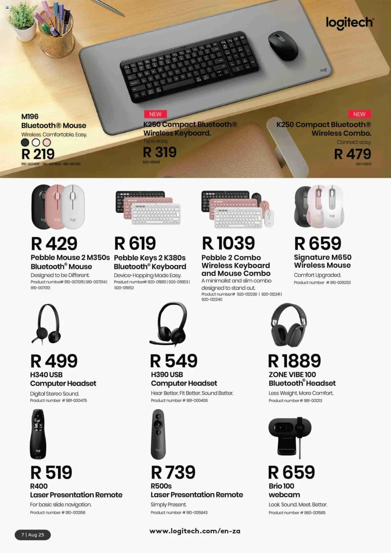Computer Mania Accessories Catalogue │ valid from 01.08.2025 | Page: 8 | Products: Headset, Computer, Mouse, USB