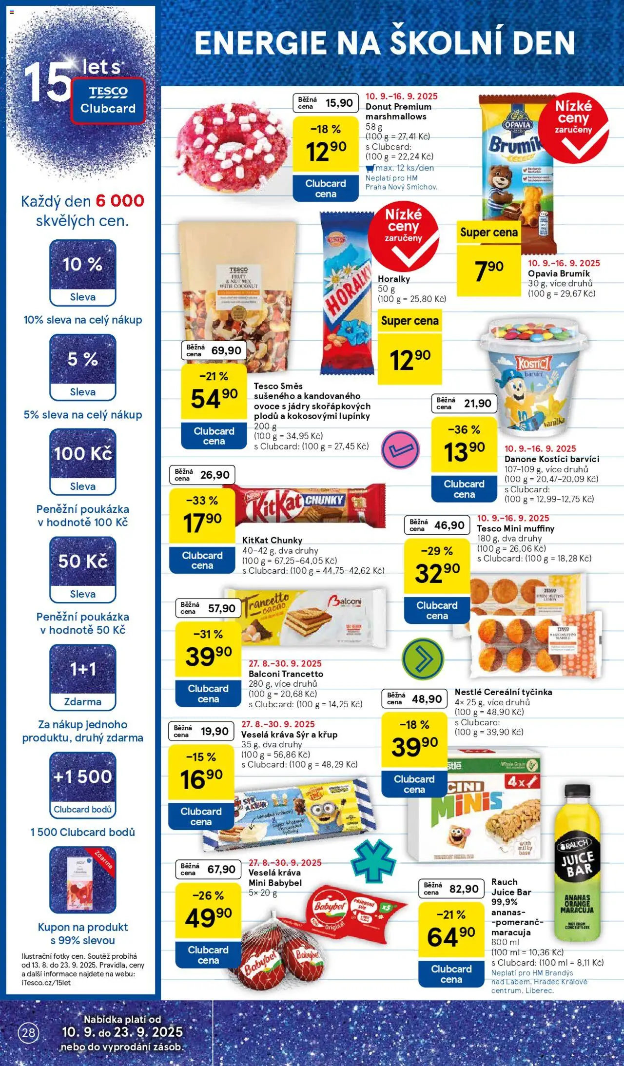 Tesco leták - Hypermarket od 10.09.2025 | Strana: 28 | Produkty: Ovoce, Sýr, Ananas, Brumik