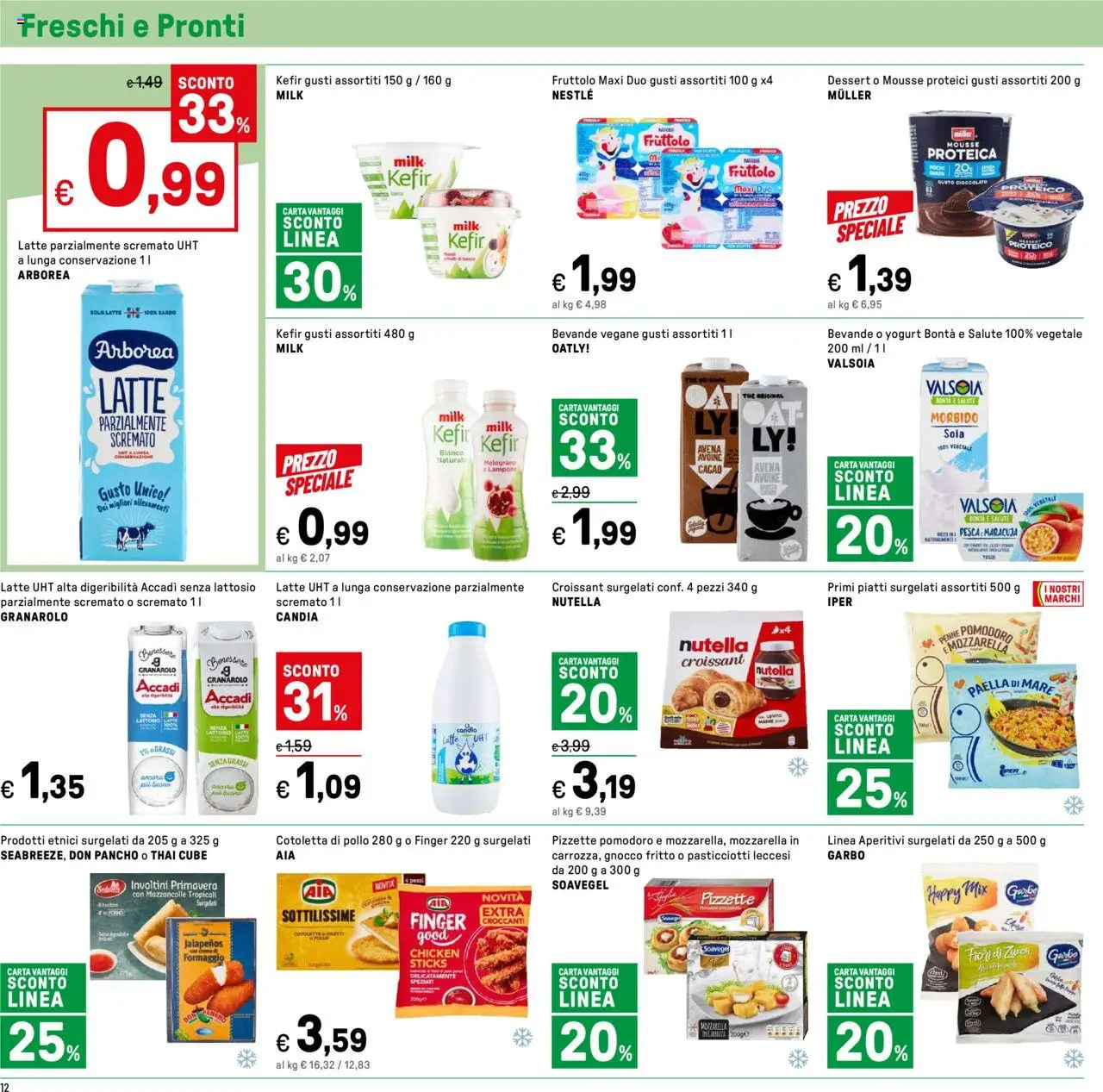 Volantino Iper del 01.08.2025 | Pagina: 12 | Prodotti: Cioccolato, Latte parzialmente scremato, Penne, Paella