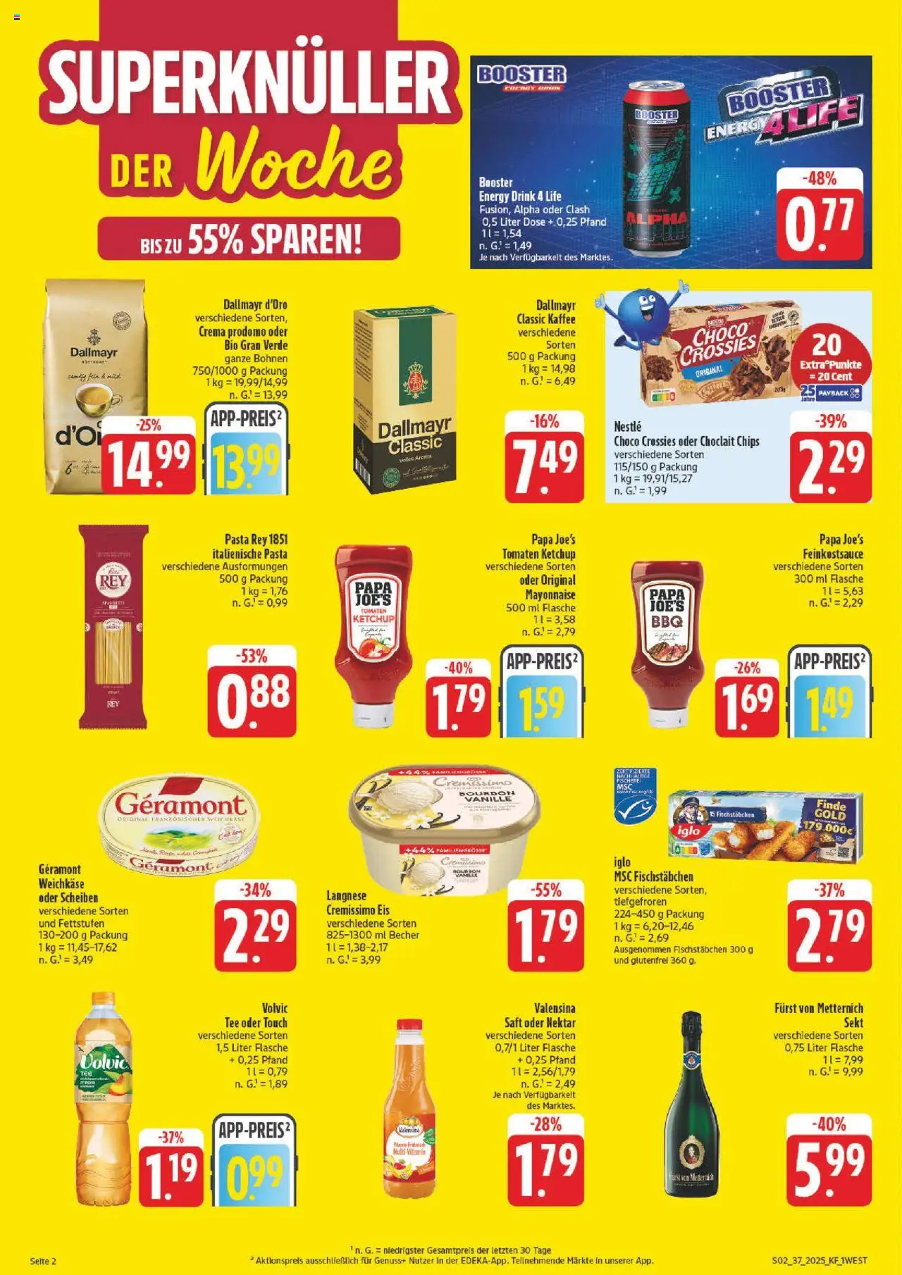 nah & gut Prospekt 	 – gültig ab 08.09.2025 | Seite: 2 | Produkte: Langnese, Tomaten, Valensina, Saft