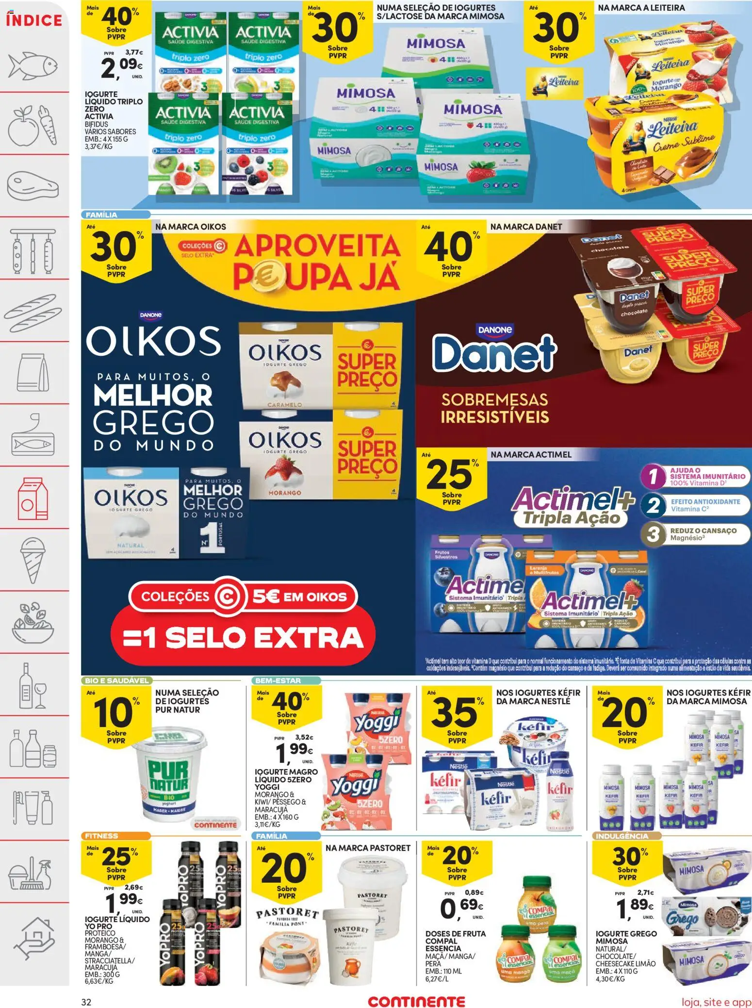 Continente folheto │ válido de 25.11.2025 | Página: 32 | Produtos: Iogurtes, Iogurte, Vitamina d, Iogurte liquido