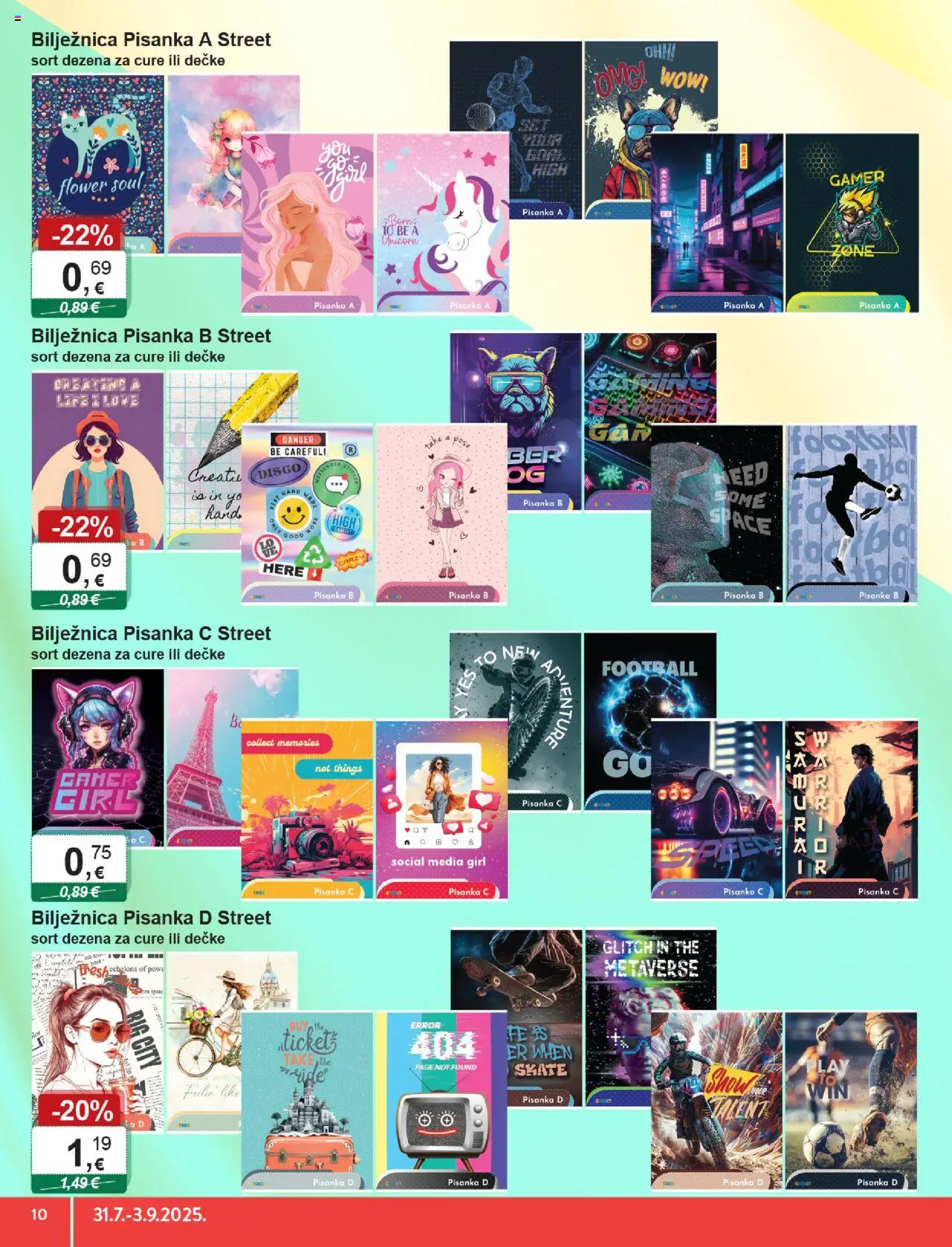 KTC katalog | vrijedi od 31.07.2025 | Stranica: 10 | Proizvodi: Bilježnica, Pisanka