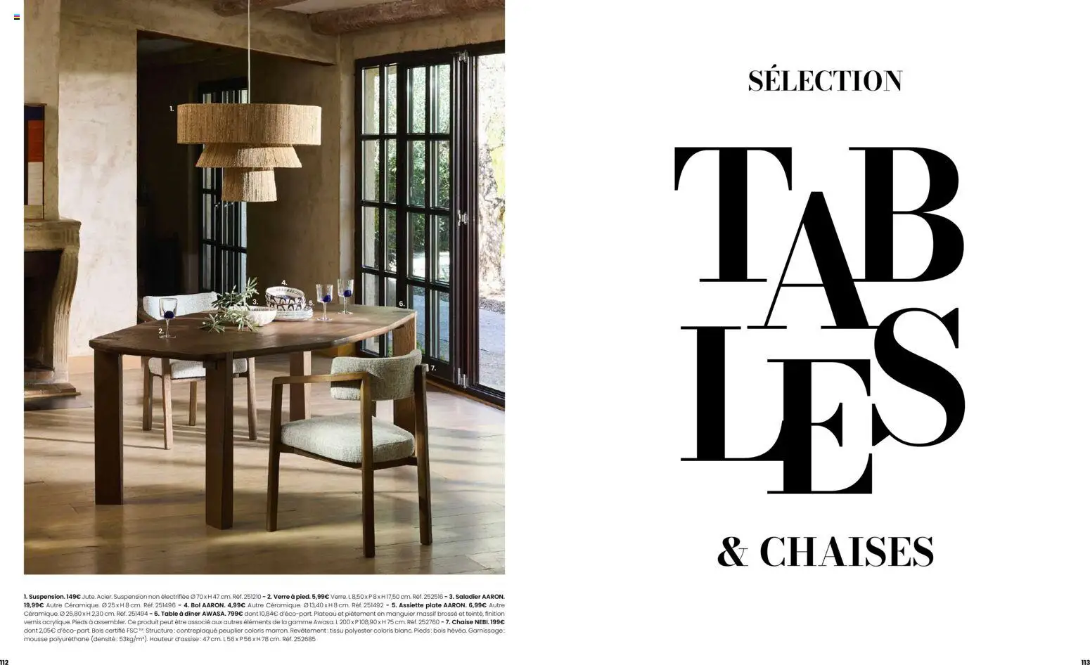 {H1} | Page: 57 | Produits: Brosse, Suspension, Table, Chaise