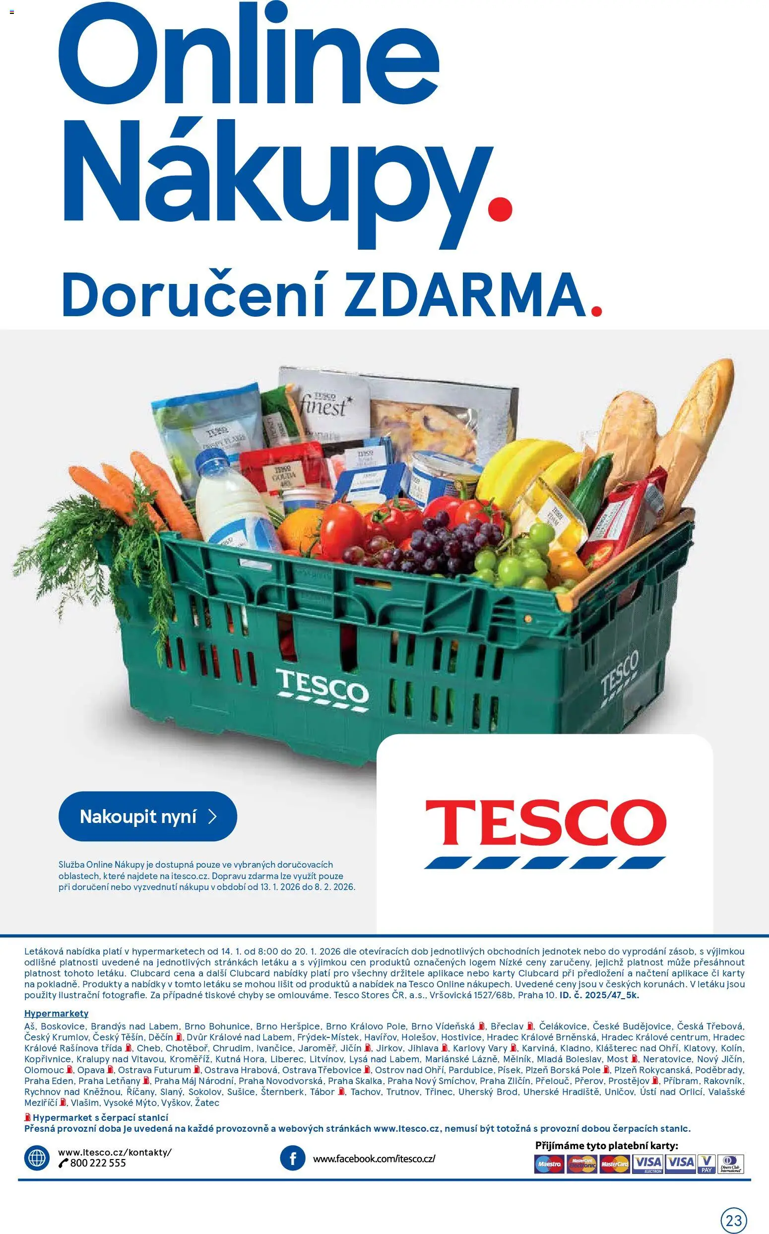 Tesco leták - Hypermarket od 14.01.2026 | Strana: 23 | Produkty: Gouda, Mošt, Karty, Futurum