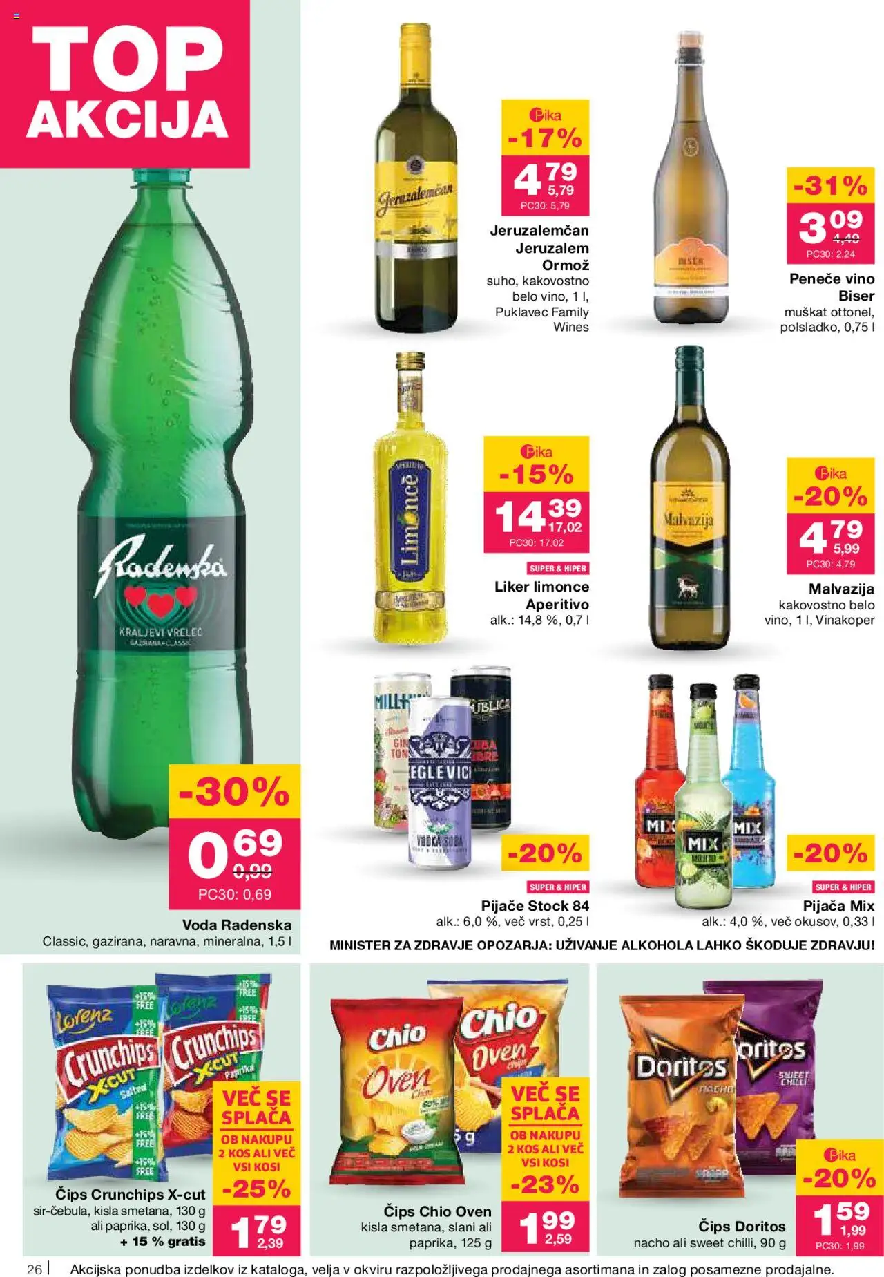 Mercator katalog │ velja od 21.08.2025 | Stran: 26 | Izdelki: Paprika, Vino, Vodka, Voda