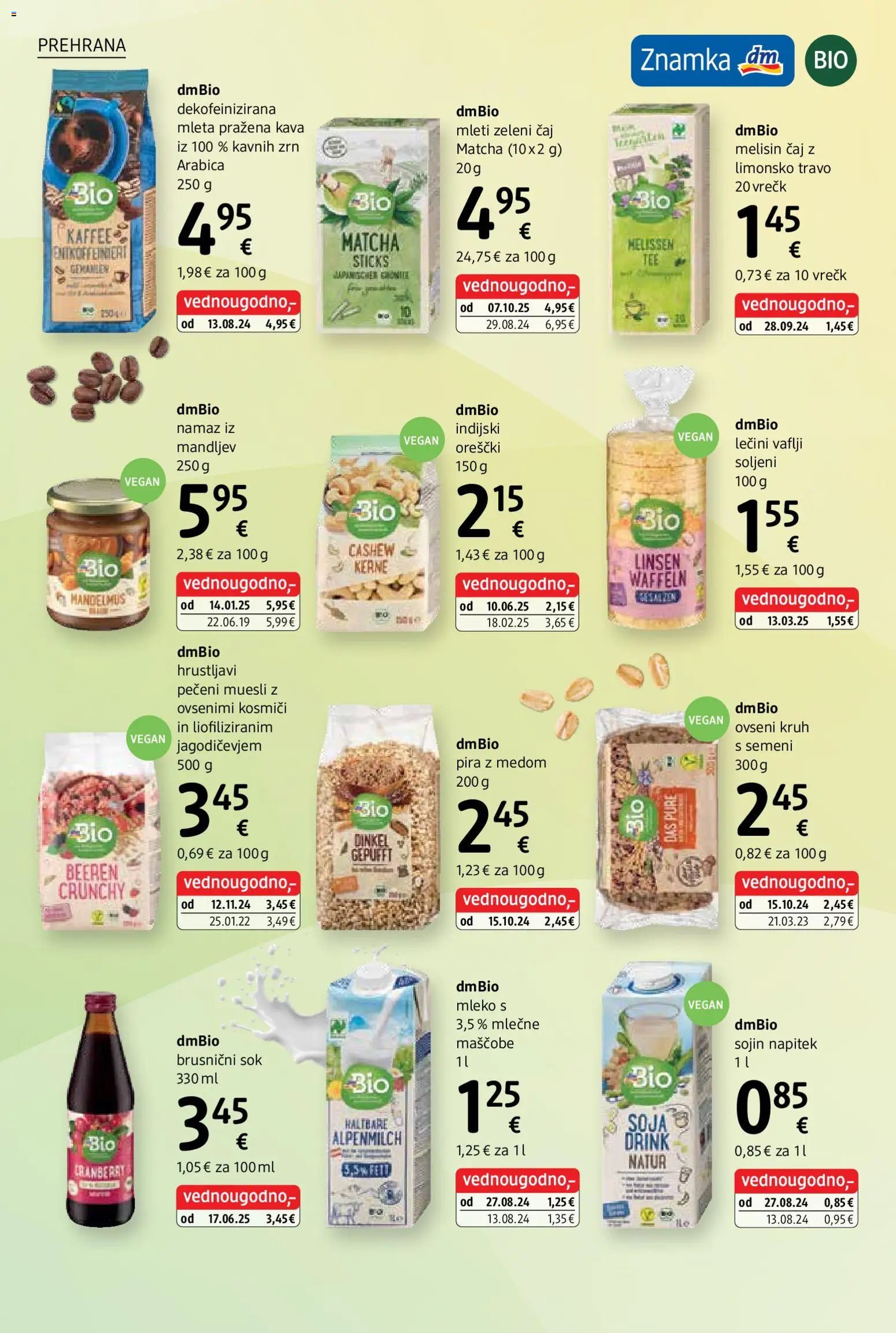 Novi DM Drogerie Markt katalog ponudbe – veljaven od 05.01.2026 | Stran: 22 | Izdelki: Vaflji, Namaz, Mleko, Orescki