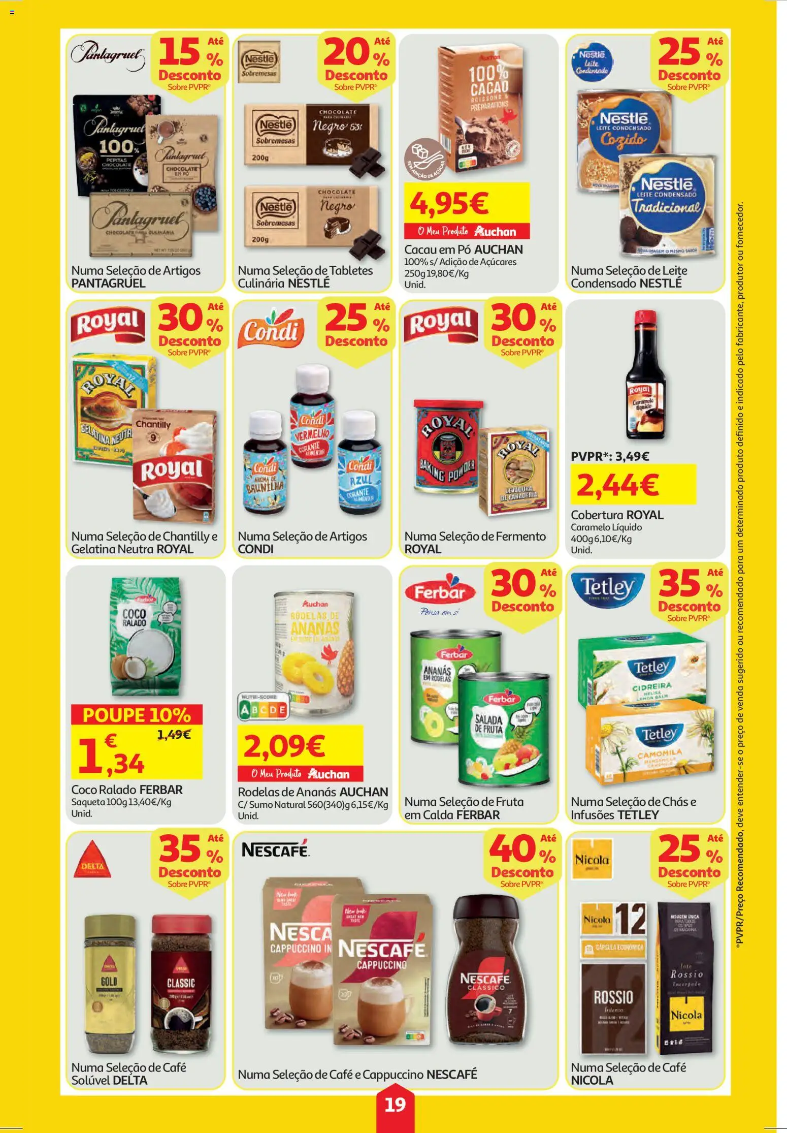Auchan folheto │ válido de 11.12.2025 | Página: 19 | Produtos: Café solúvel, Leite, Café, Salada