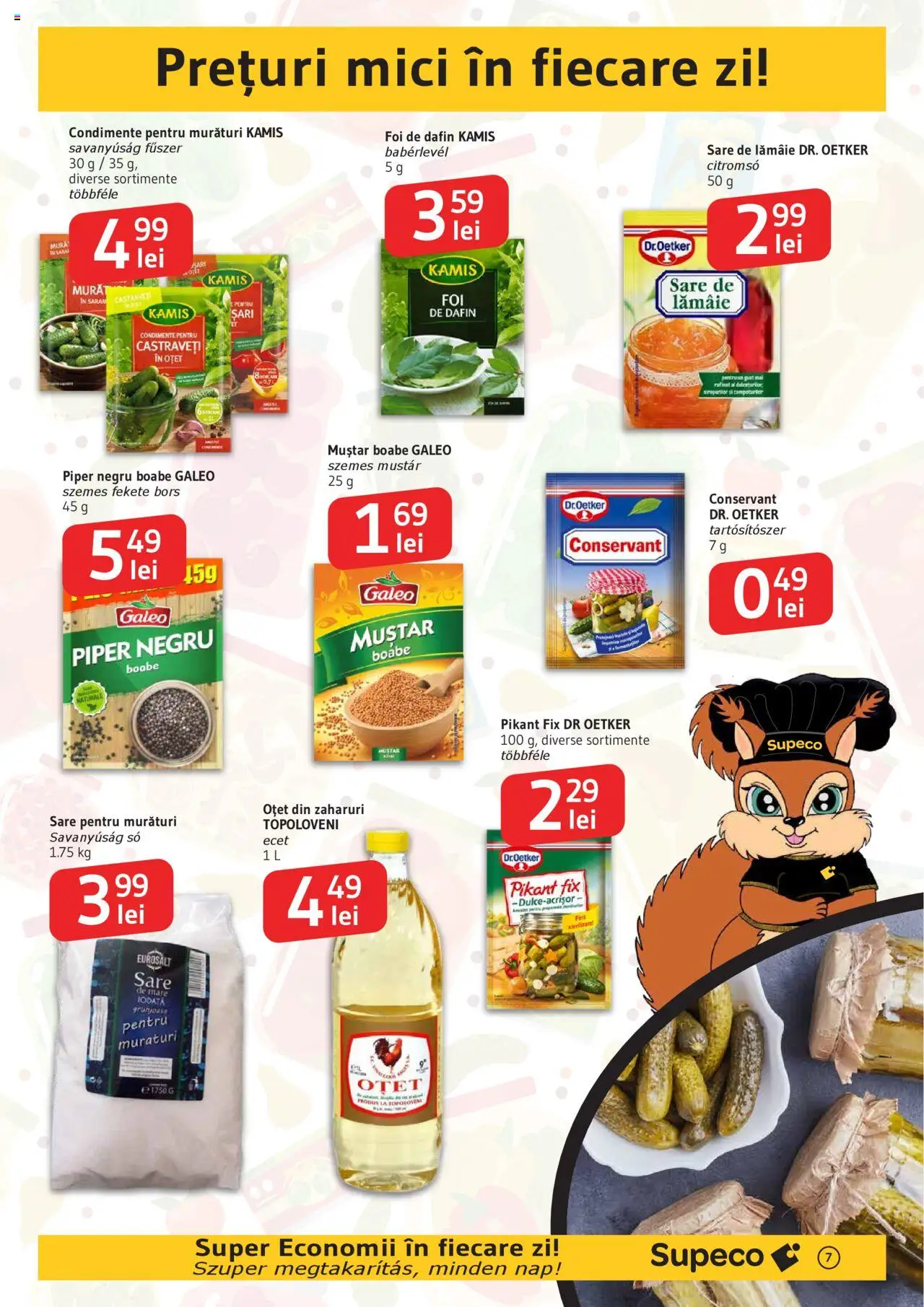 Catalog Supeco Bilingv – valabil de la 21.08.2025 | Pagină: 7 | Produse: Borș, Muștar, Condimente, Lămâie