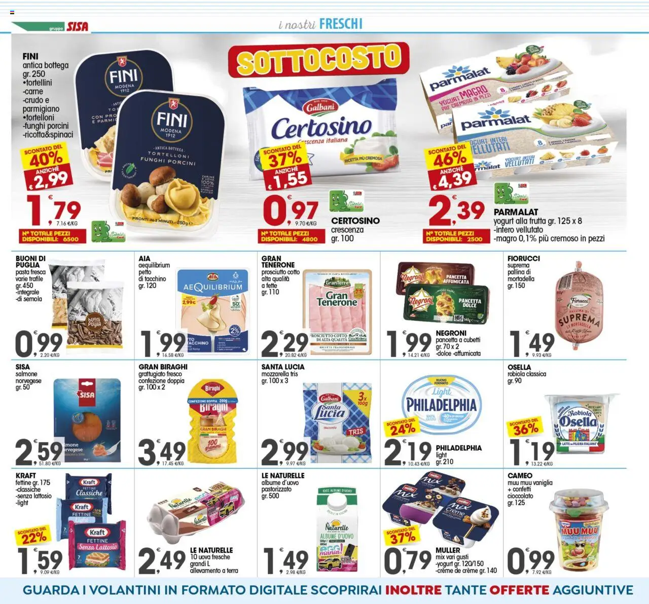 Volantino SISA del 14.10.2025 | Pagina: 4 | Prodotti: Yogurt, Pancetta, Frutta, Terra