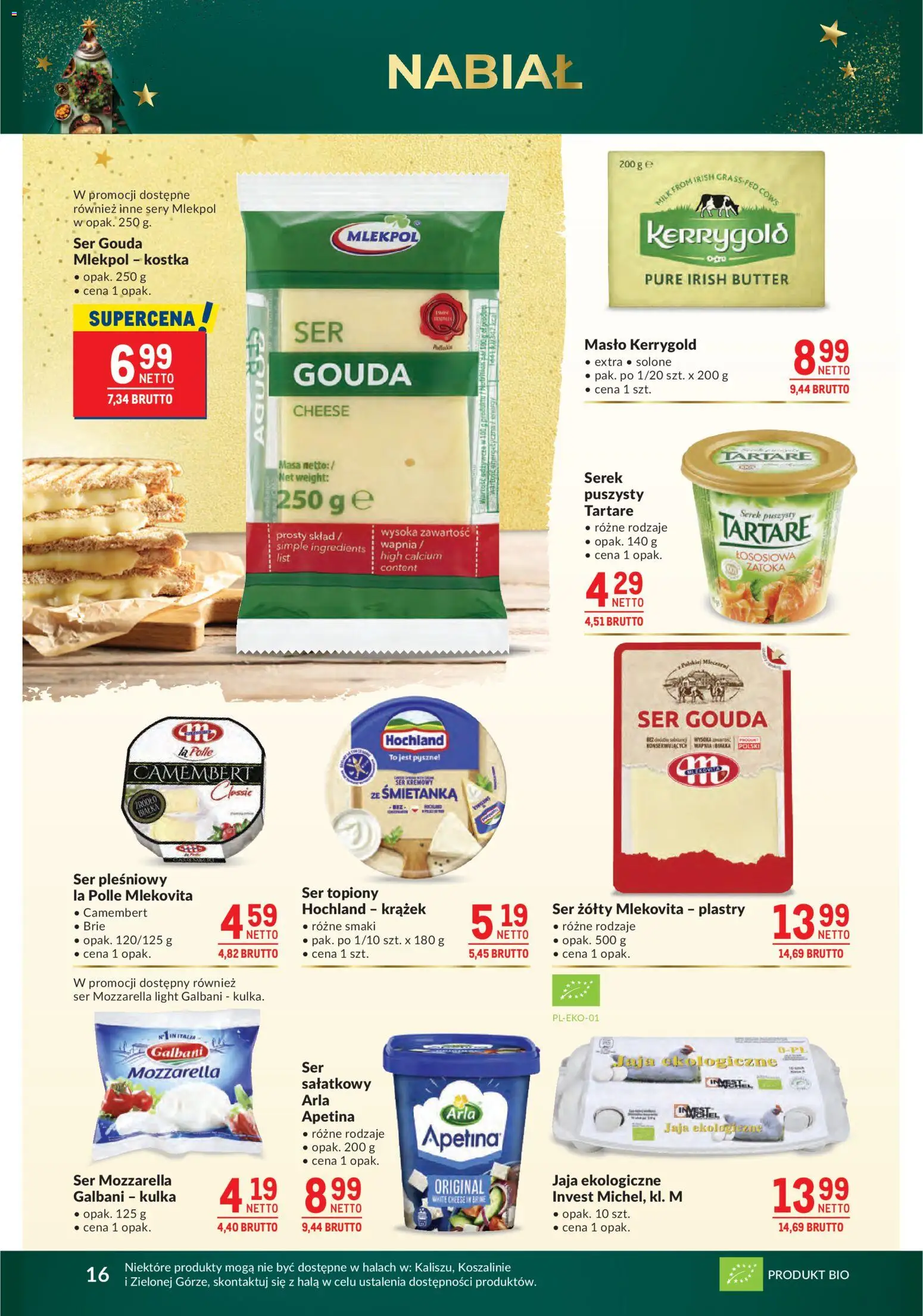Makro Gazetka od 09.12.2025 | Strona: 16 | Produkty: Serek, Camembert, Masło, Ser