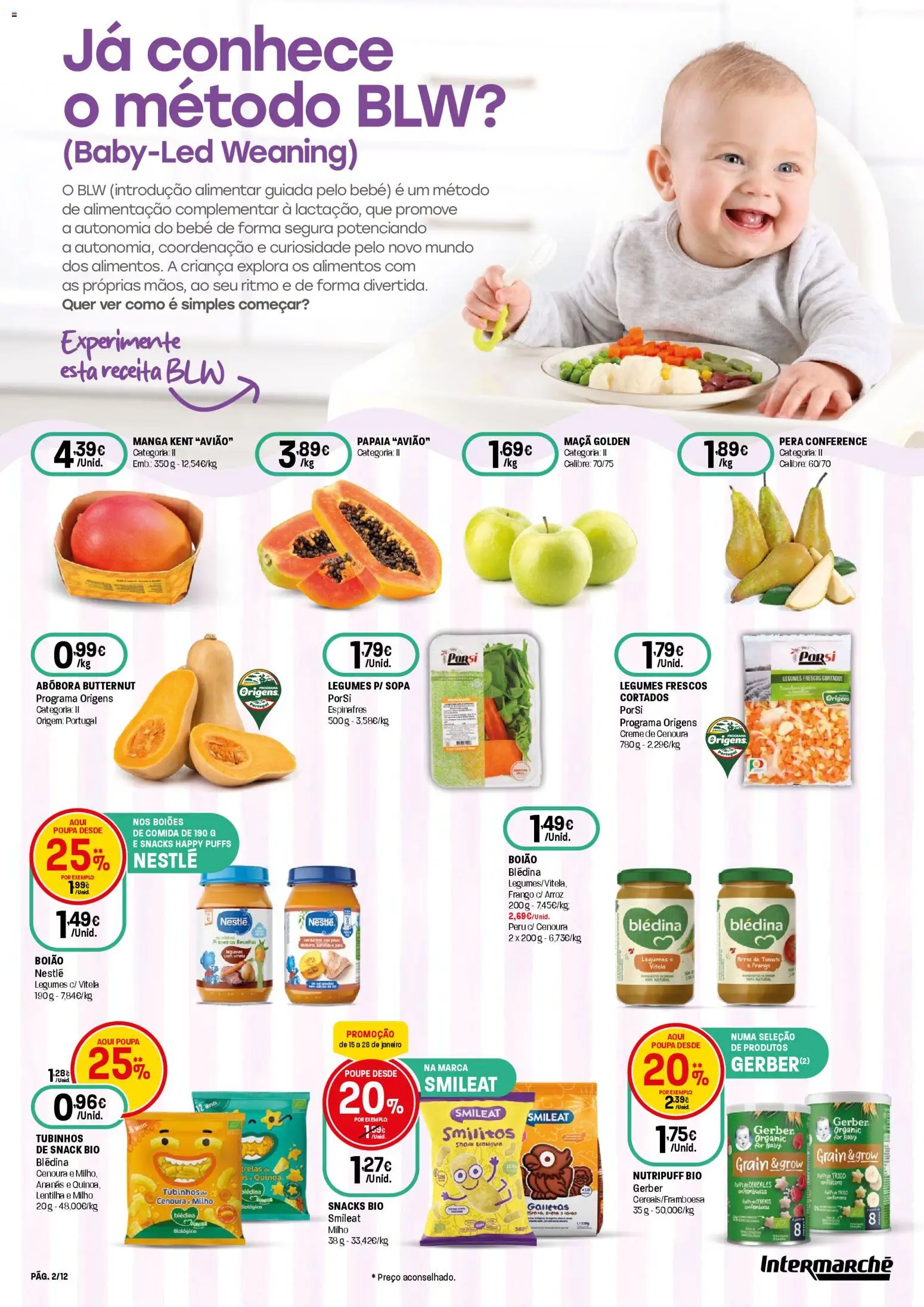 Intermarché - Bebé Super │ válido de 15.01.2026 | Página: 2 | Produtos: Sopa, Abóbora, Cenoura, Milho