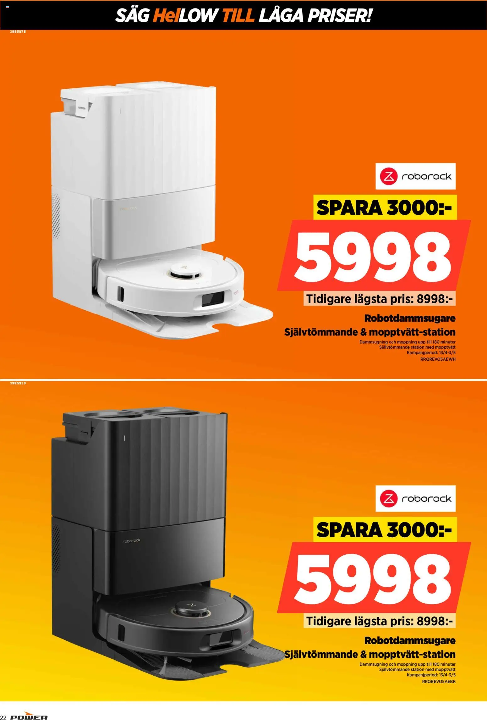 Power reklamblad aktuell från 20.04.2026 | Sida: 22 | Produkter: Såg, Robotdammsugare