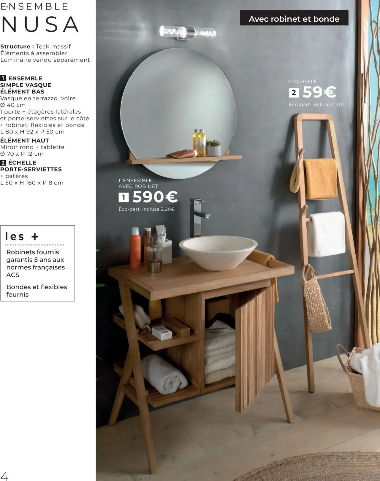  | Page: 4 | Produits: Tablette, Robinet, Porte, Miroir