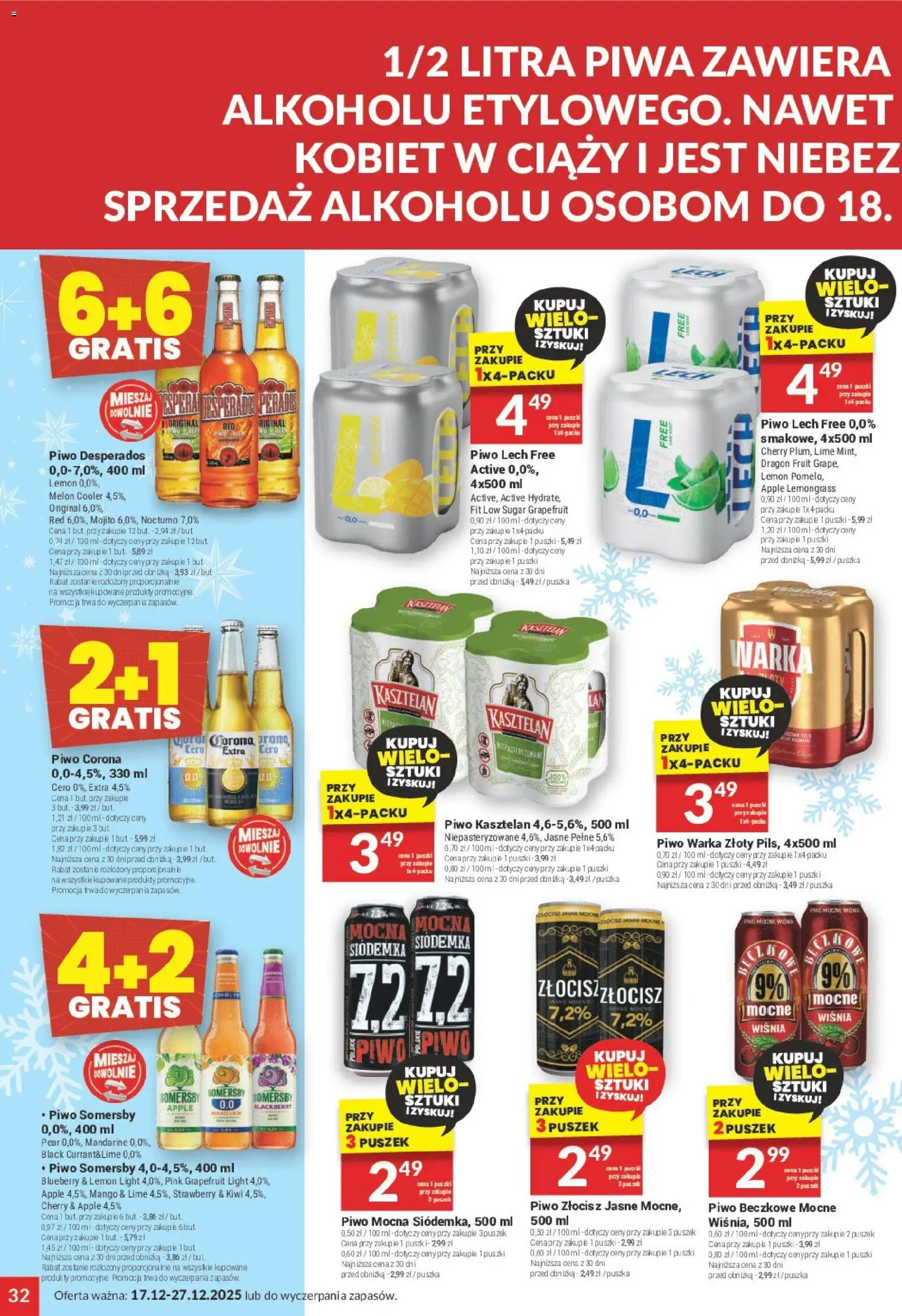 Twój Market Gazetka od 17.12.2025 | Strona: 32 | Produkty: Mango, Piwo Desperados, Piwo, Somersby